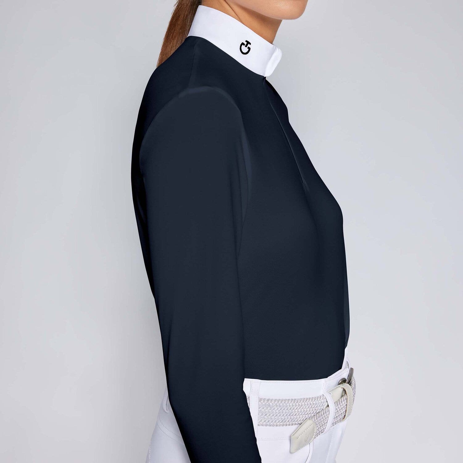 Cavalleria Toscana Women's competition polo shirt NAVY-3