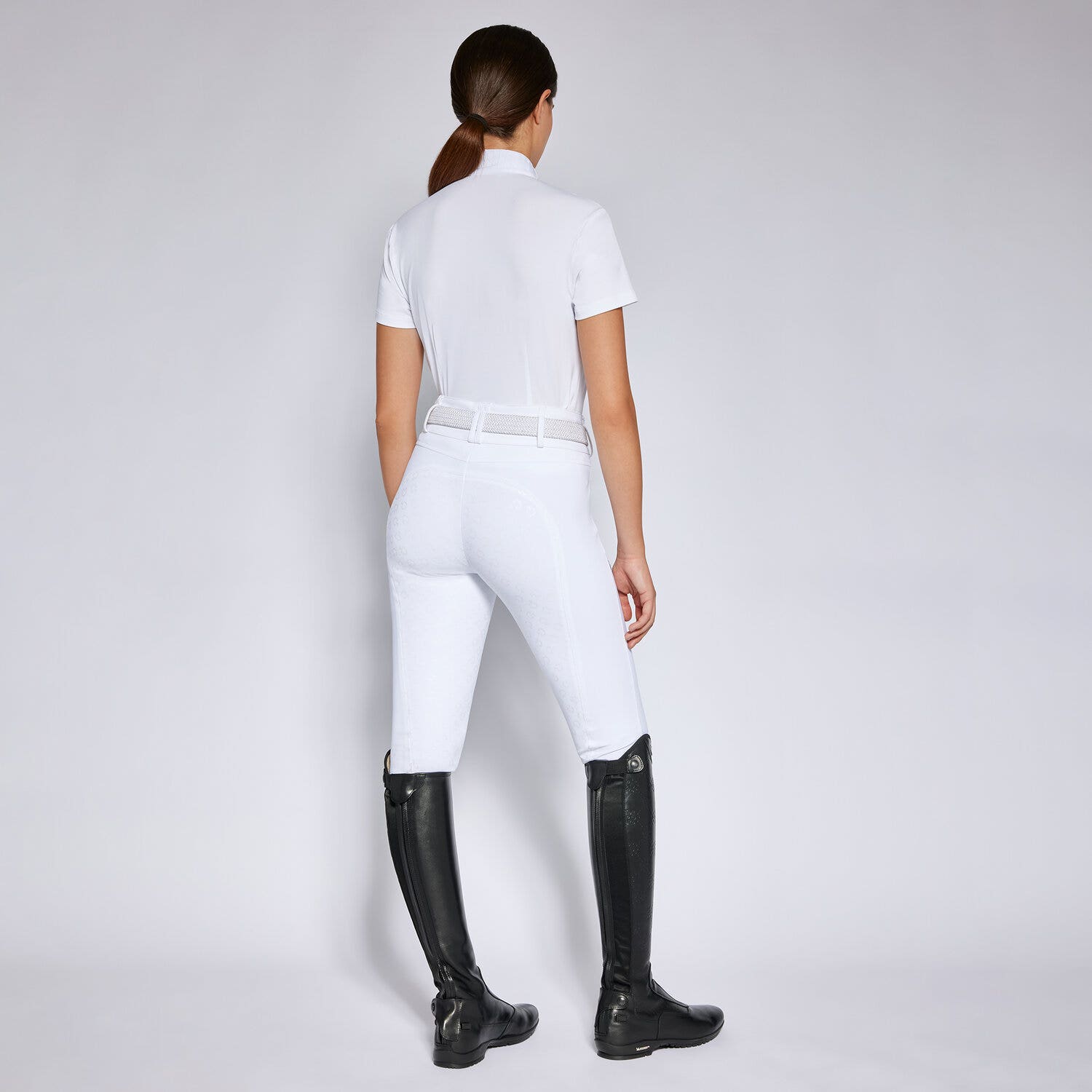 Cavalleria Toscana Women's competition polo shirt WHITE-2