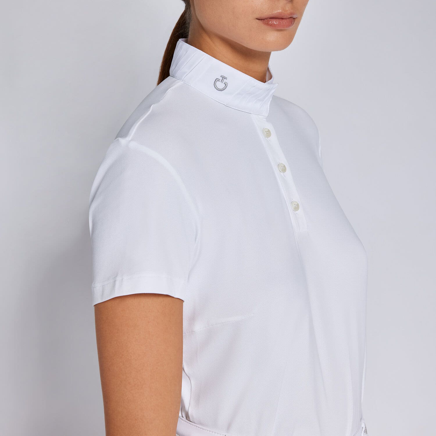 Cavalleria Toscana Women's competition polo shirt WHITE-3