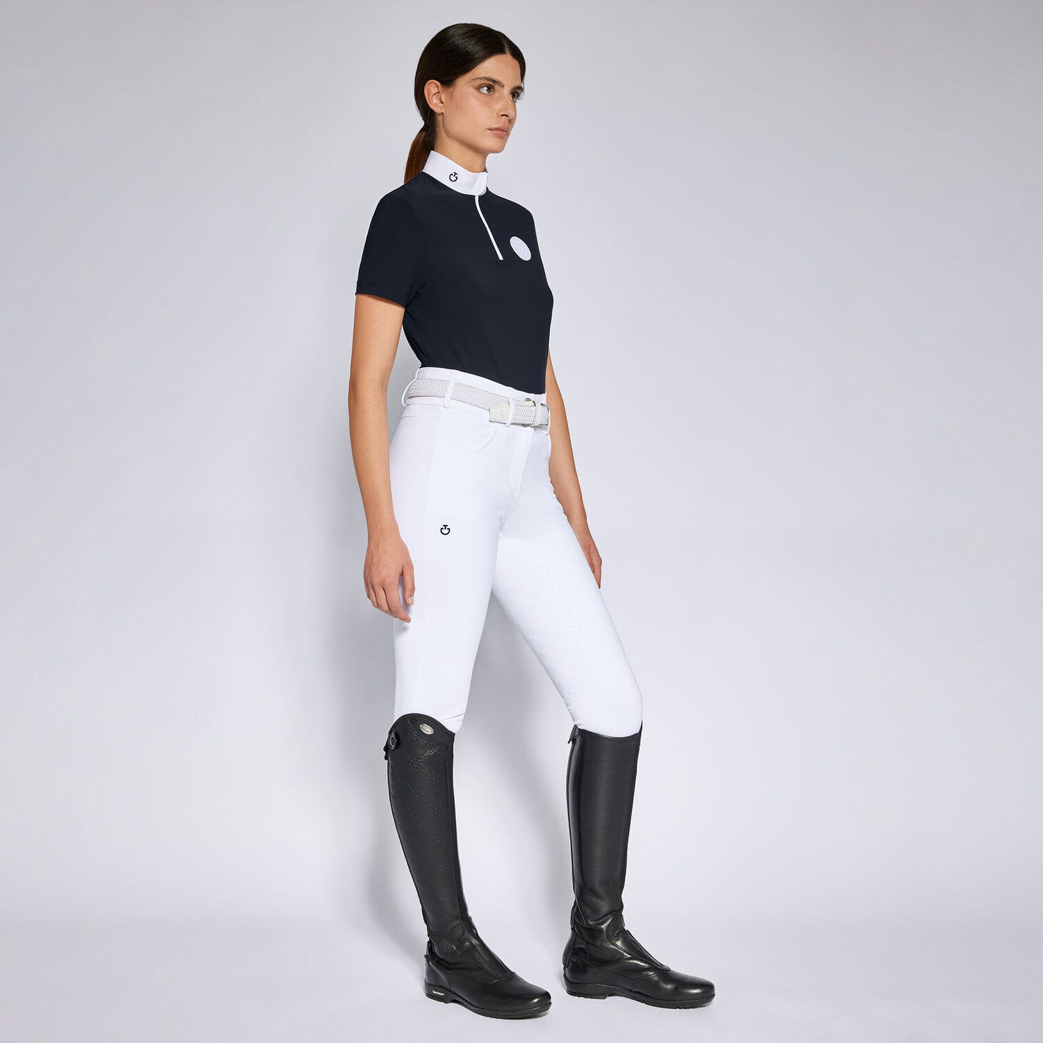 Cavalleria Toscana Women's competition polo shirt NAVY-1