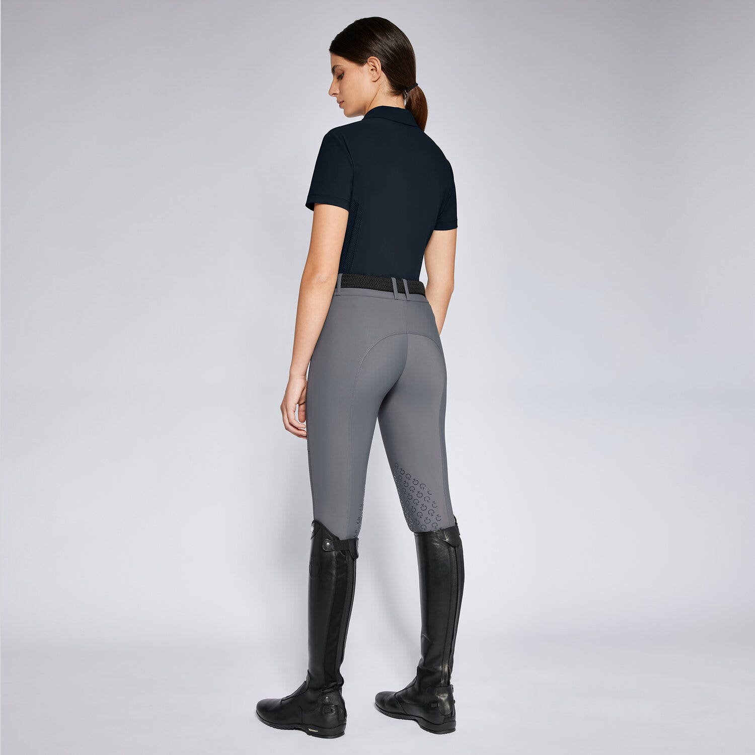 Cavalleria Toscana Women's training polo shirt NAVY-2