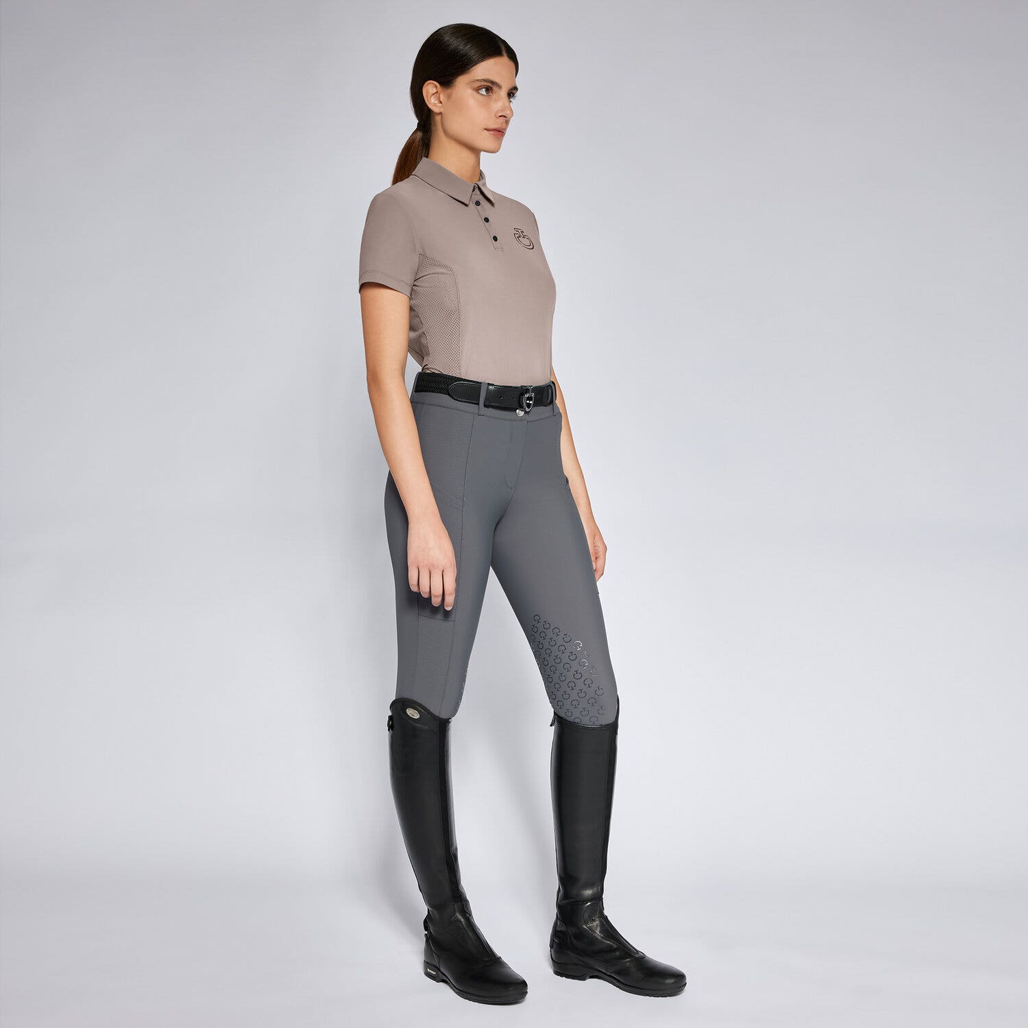 Cavalleria Toscana Women's training polo shirt TORTORA-1