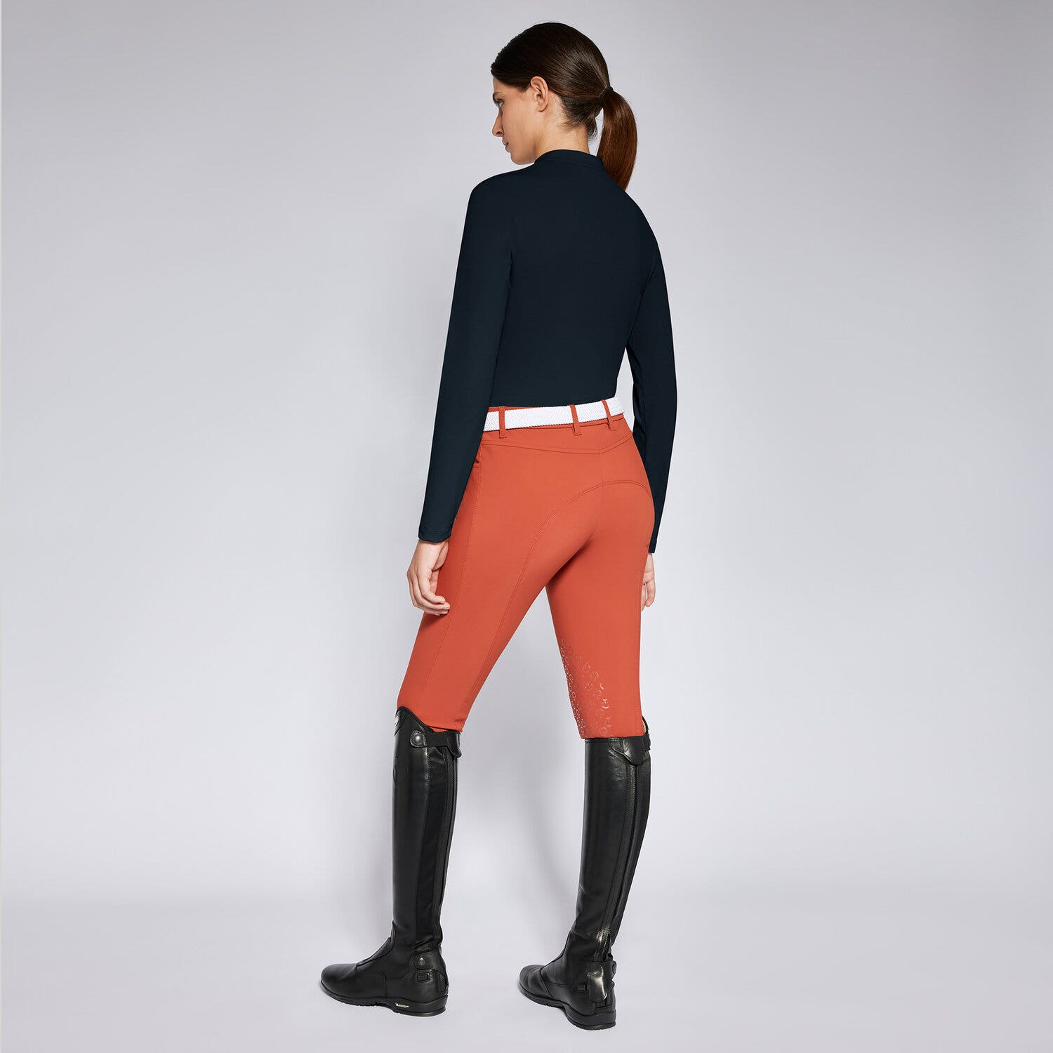 Cavalleria Toscana Women's training polo shirt NAVY-2