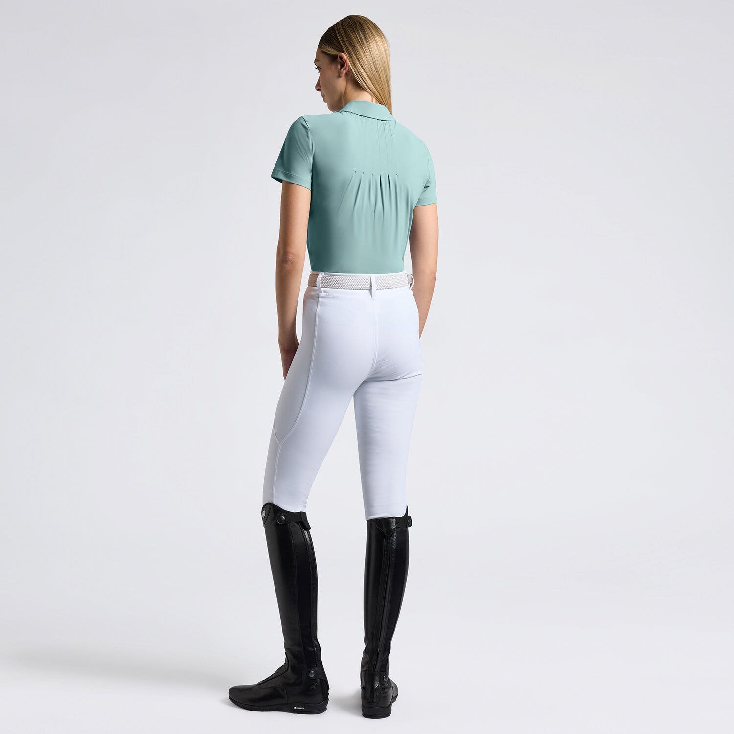 Cavalleria Toscana Cavalleria Toscana Women's Technical Training Polo LIGHT TEAL GREEN-2