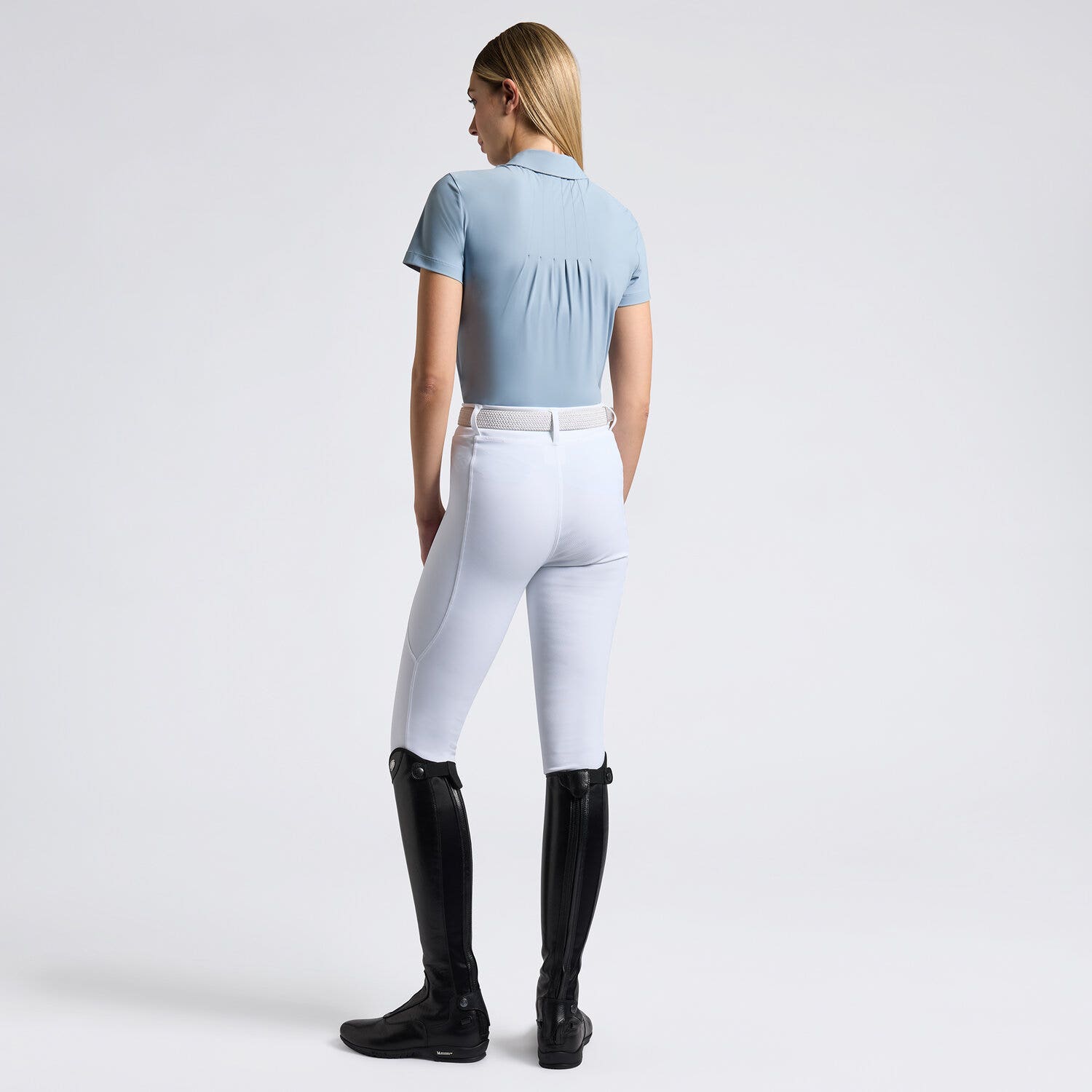 Cavalleria Toscana Cavalleria Toscana Women's Technical Training Polo BLUE FOG-2