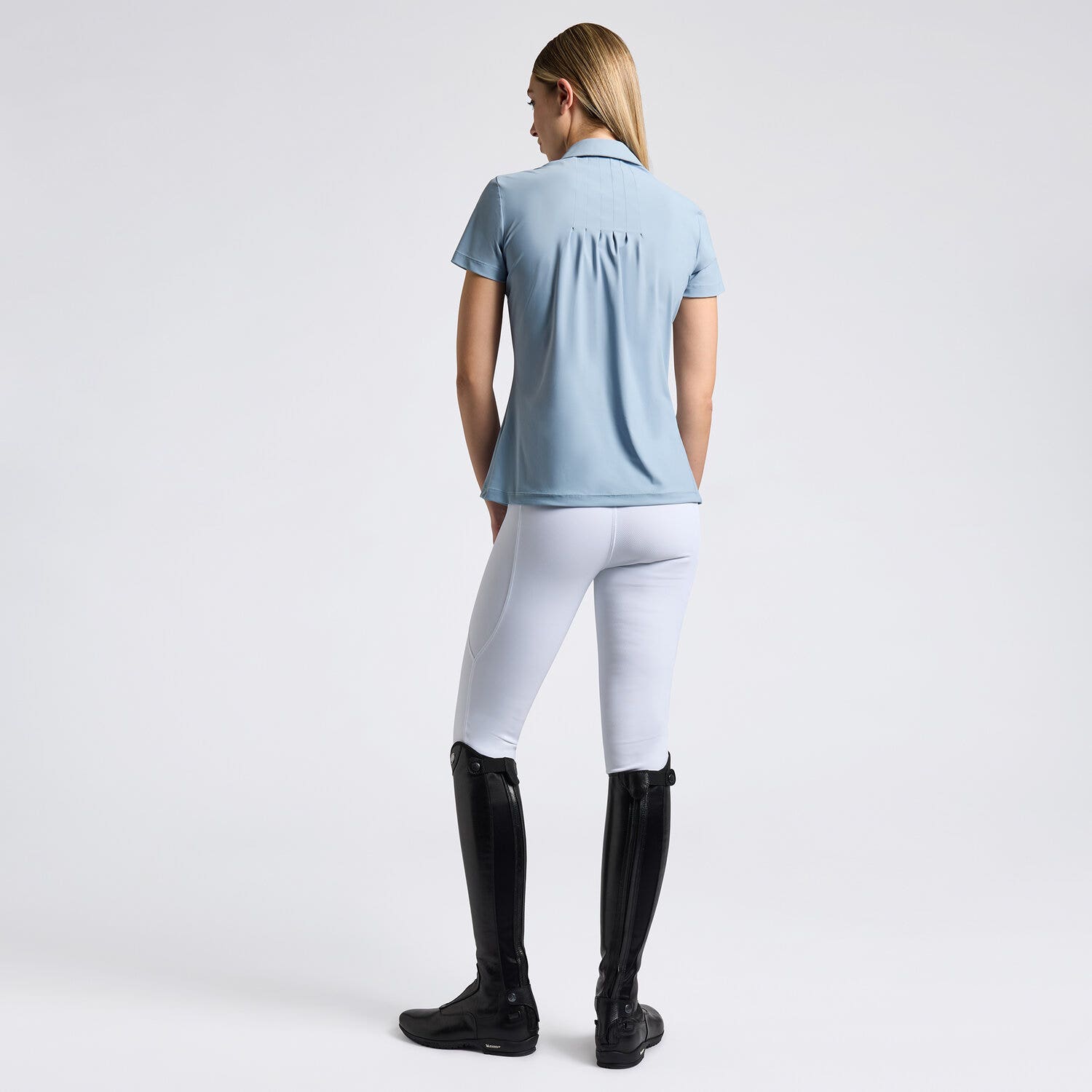 Cavalleria Toscana Cavalleria Toscana Women's Technical Training Polo BLUE FOG-5