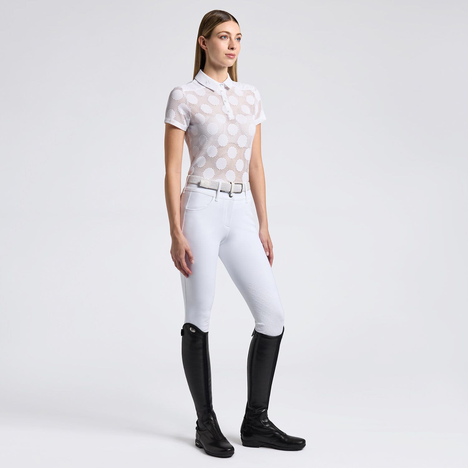 Cavalleria Toscana Cavalleria Toscana Women's Technical Training Polo WHITE-1