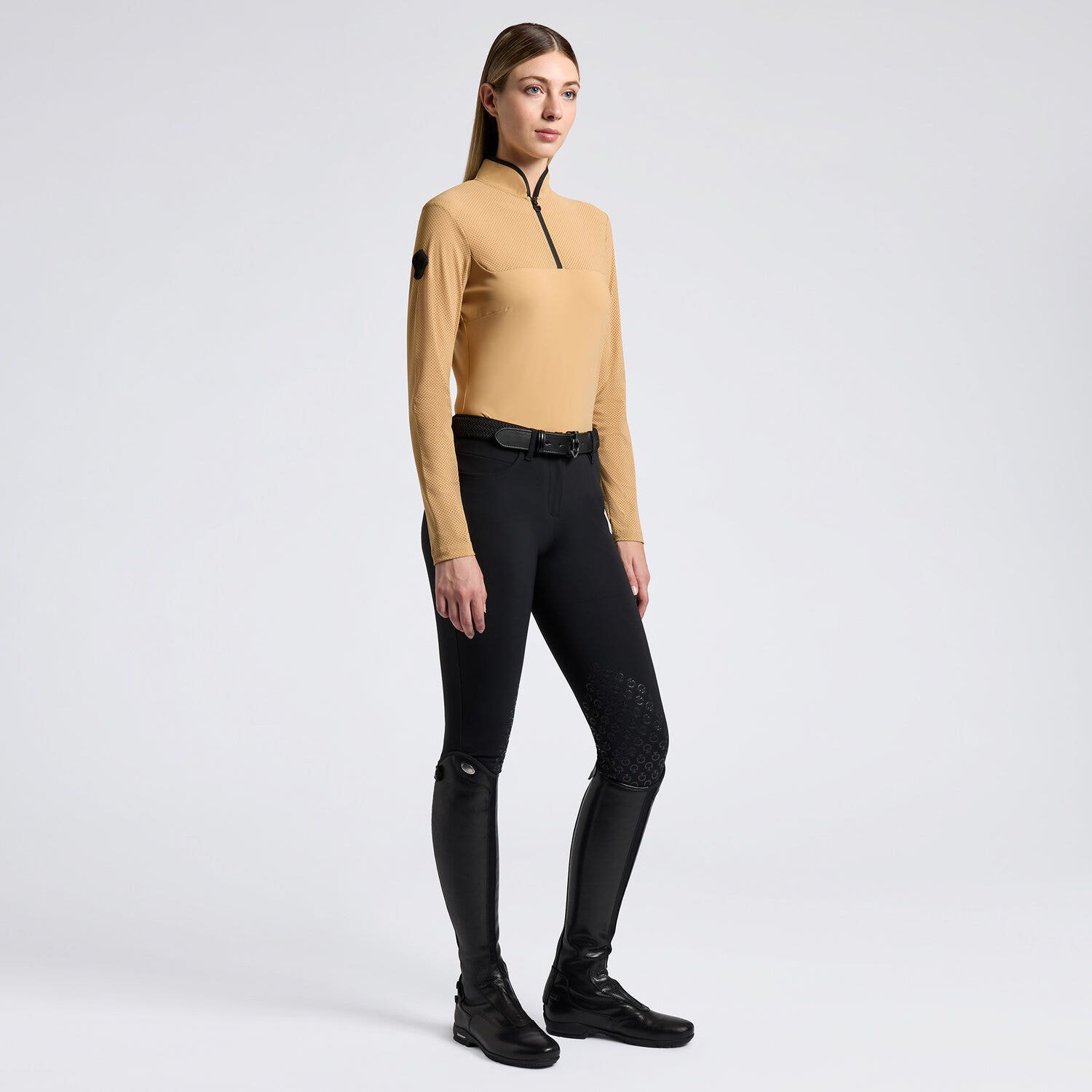 Cavalleria Toscana Cavalleria Toscana Women's Technical Training Polo TAN-1