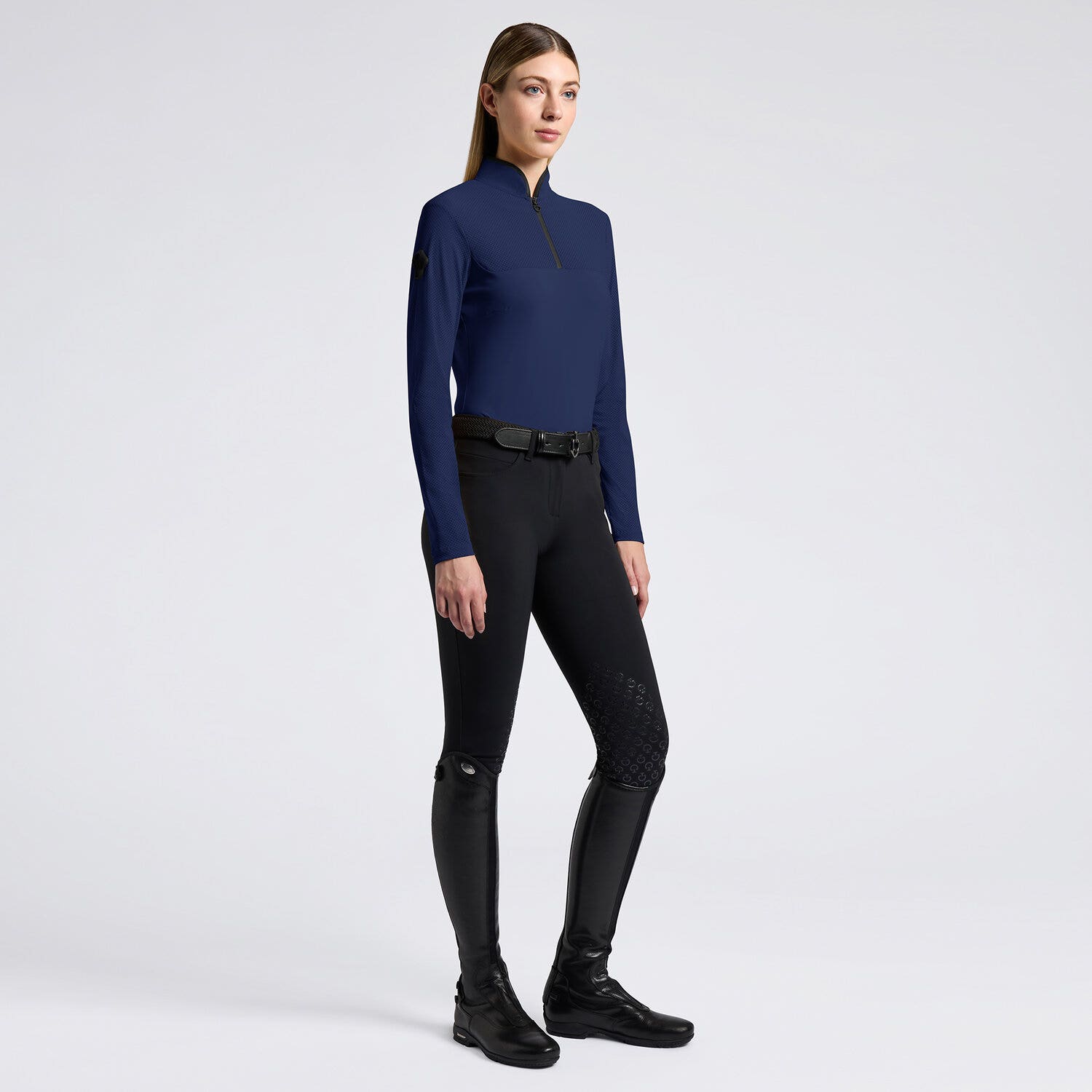 Cavalleria Toscana Cavalleria Toscana Women's Technical Training Polo ROYAL BLUE-1