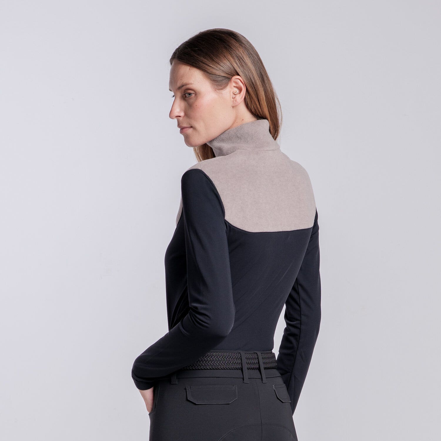 Cavalleria Toscana POLO DA TRAINING CON INSERTI DA DONNA BLACK/CIPRIA-3