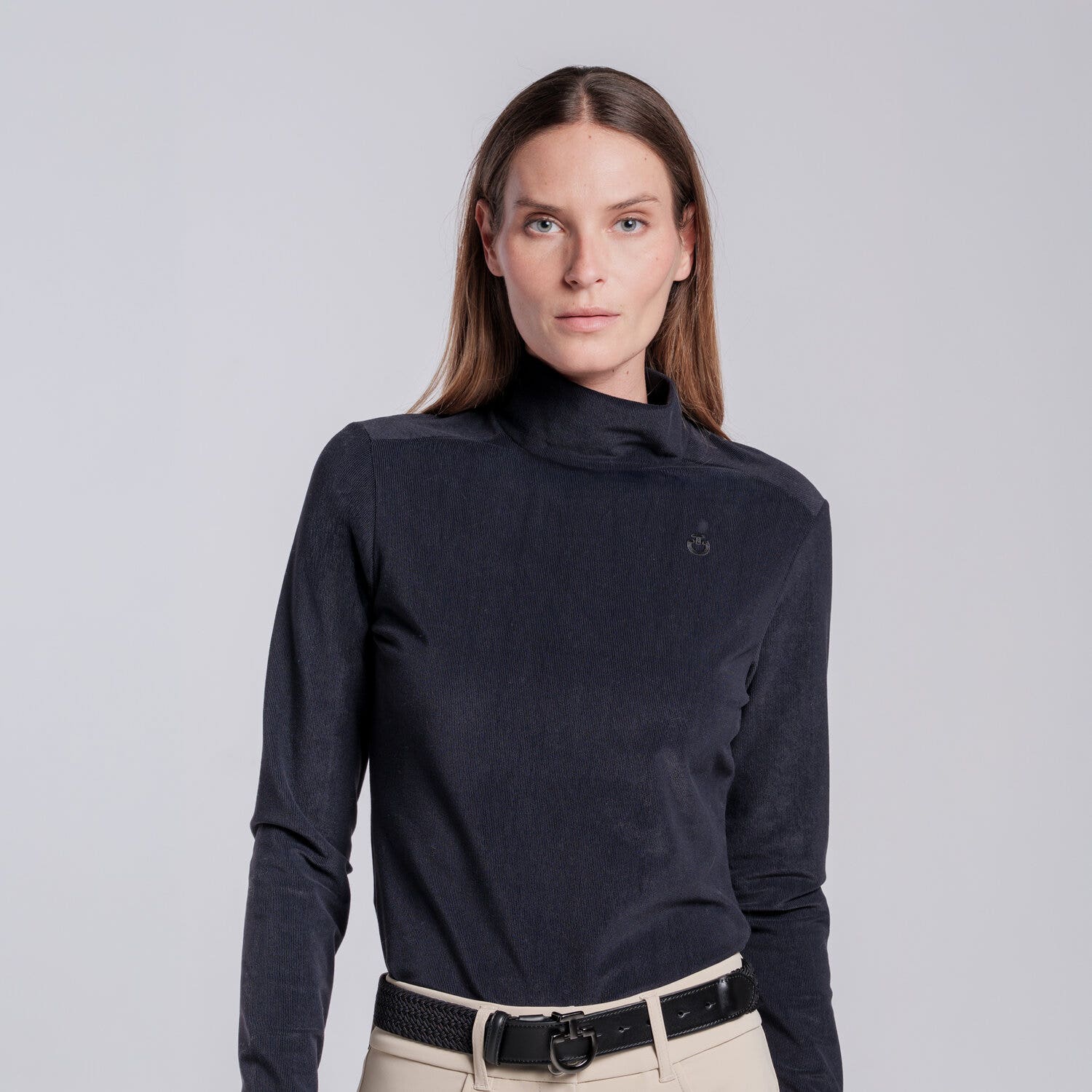 Cavalleria Toscana POLO DA TRAINING IN PILE DA DONNA BLACK-2