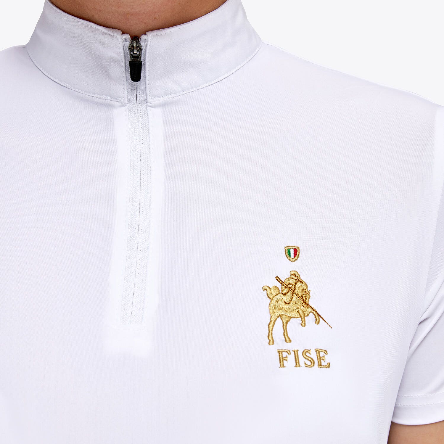Cavalleria Toscana Women's Fise competition Polo WHITE-4