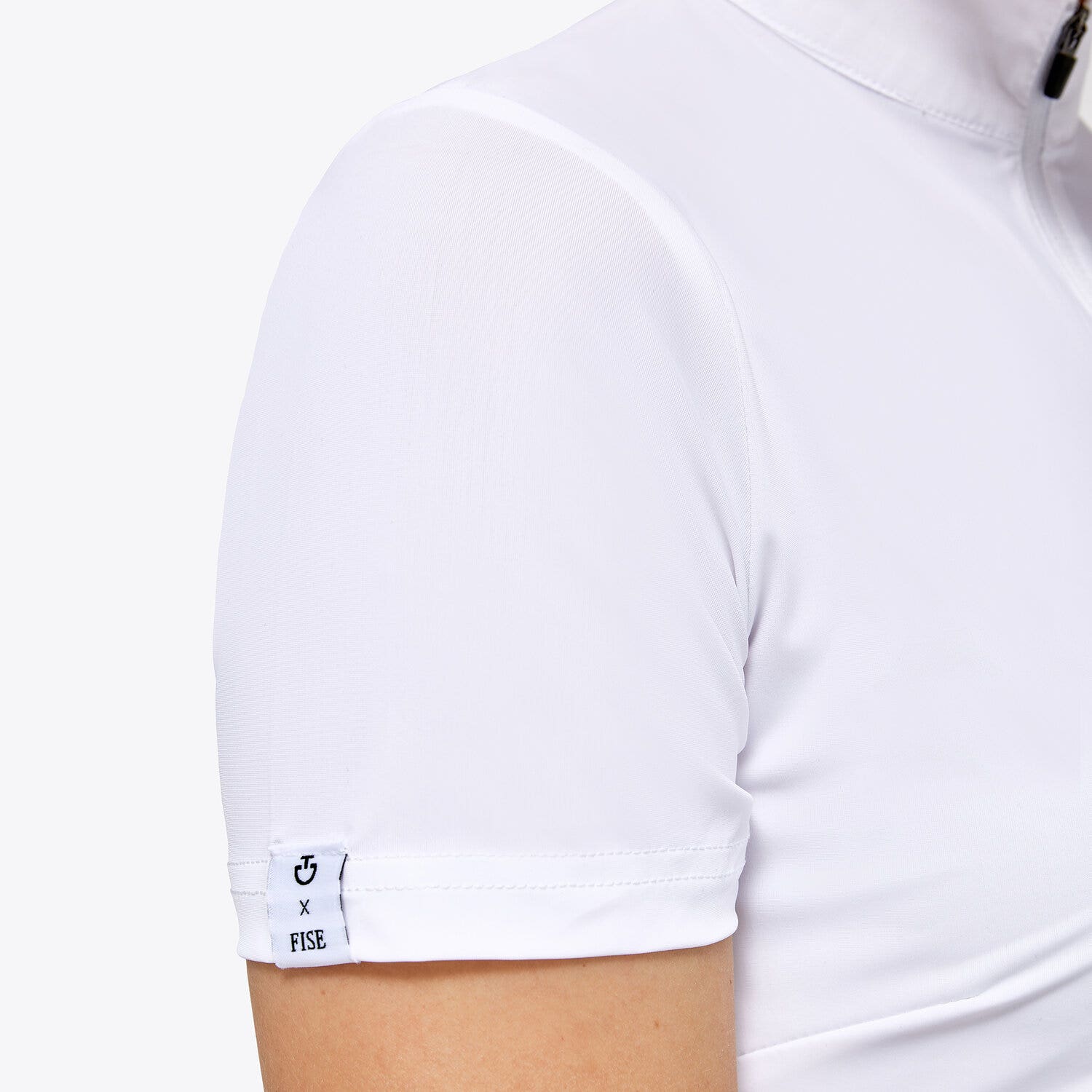 Cavalleria Toscana Women's Fise competition Polo WHITE-5