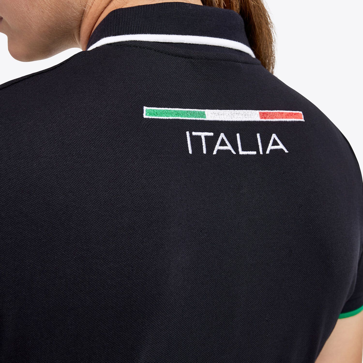 Cavalleria Toscana Women's FISE training polo NAVY-4