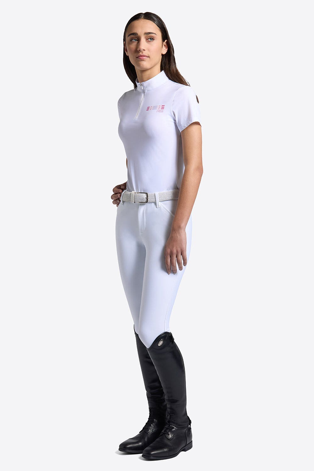 Rider's Gene Rider's Gene girl competition Polo WHITE-1