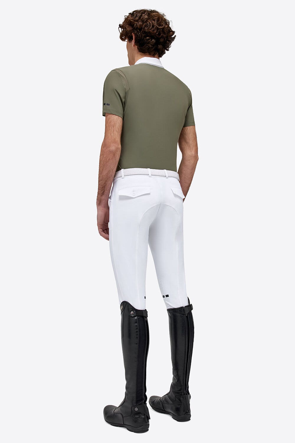 Rider's Gene Polo da competizione con zip uomo RG VERDE BANDIERA-2