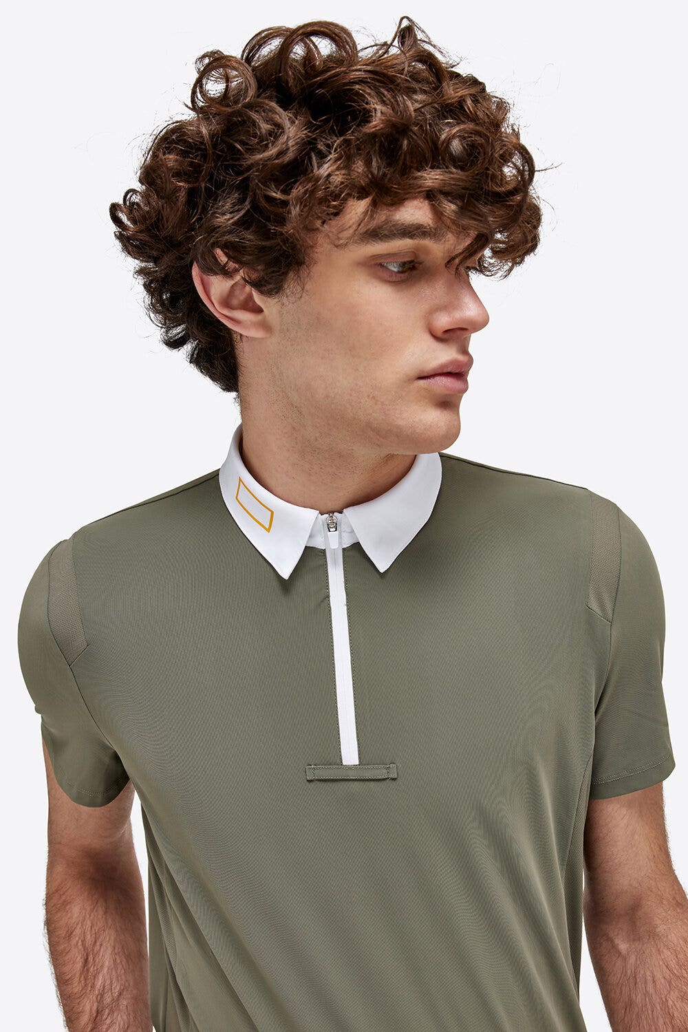 Rider's Gene Polo da competizione con zip uomo RG VERDE BANDIERA-3