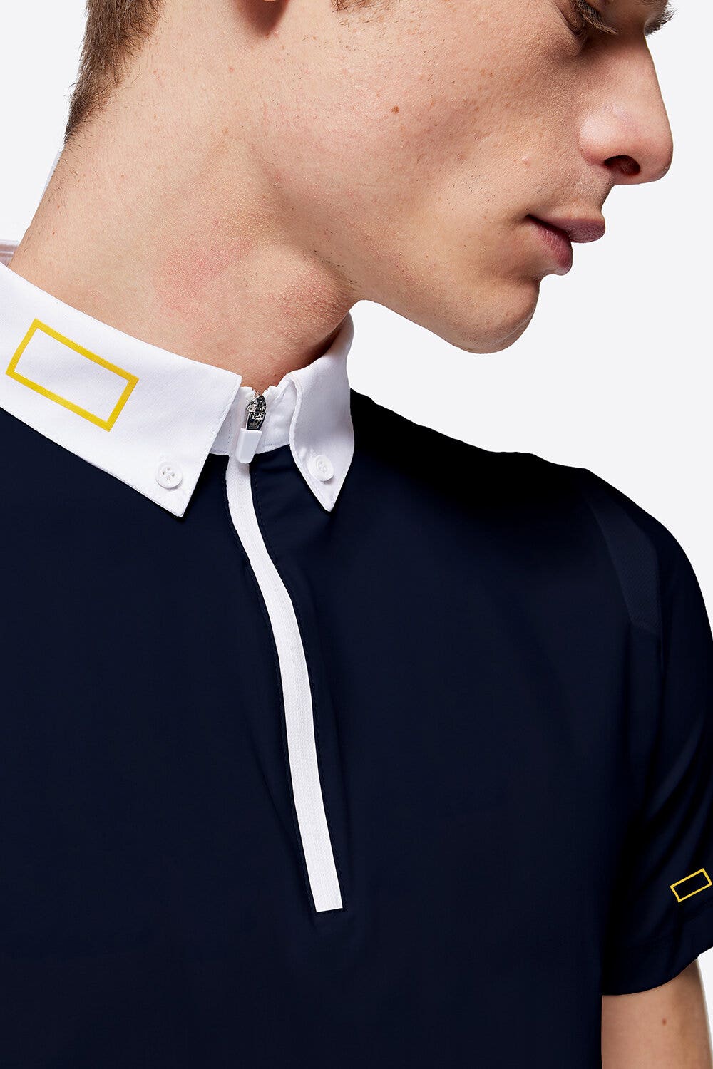Rider's Gene RG Jersey S/S Zip Competition Polo NAVY-3