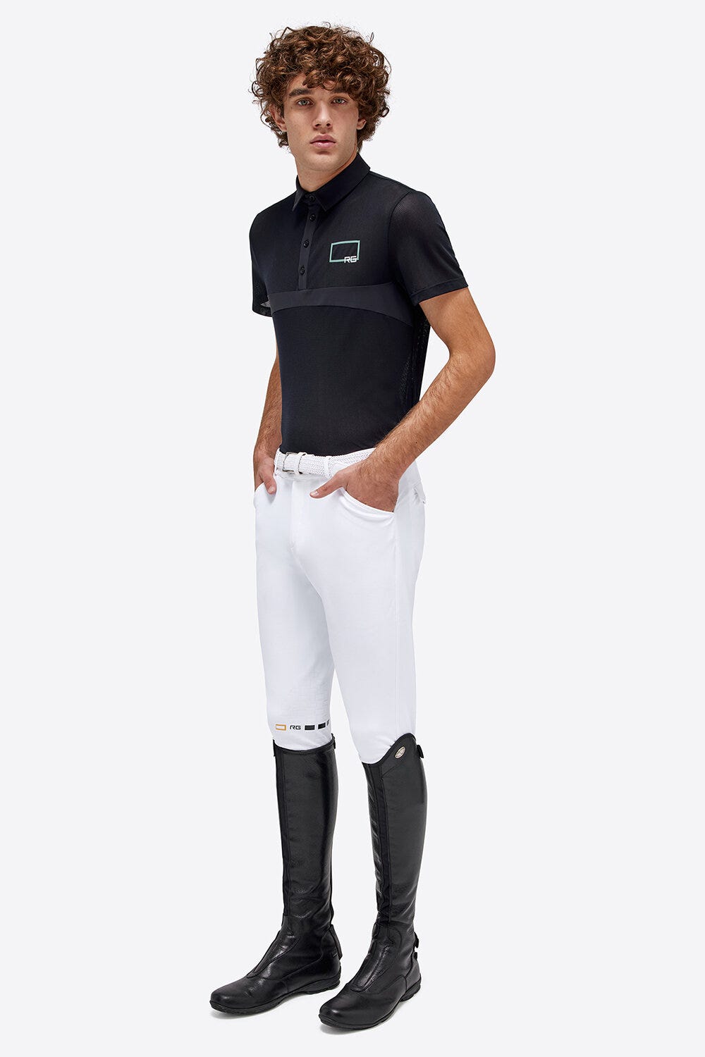 Mesh S/S Button Training Polo