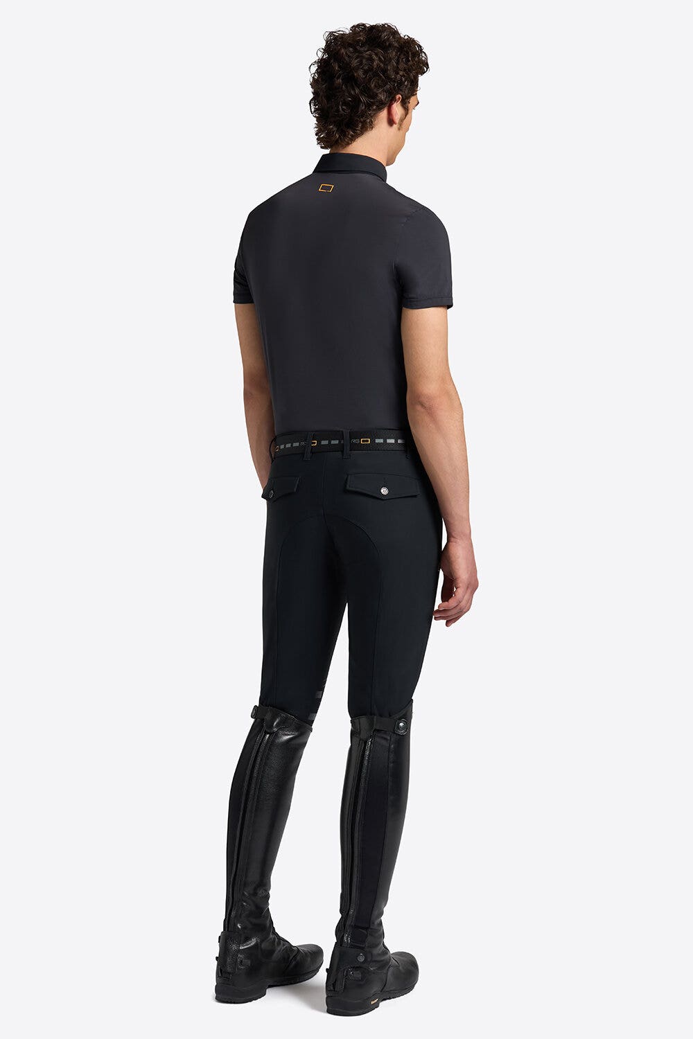 Rider's Gene Rider’s Gene Men’s Micro-Perforated Jersey Polo with Buttons NAVY-2