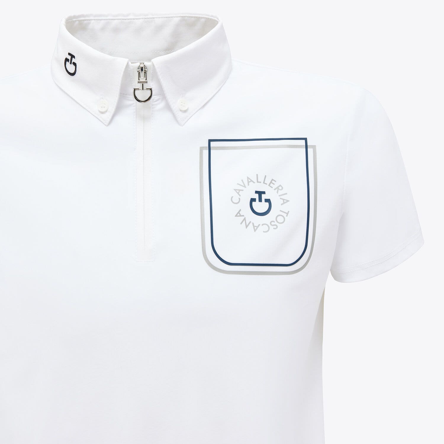 Cavalleria Toscana Polo da bambino da competizione CT Orbit WHITE-3