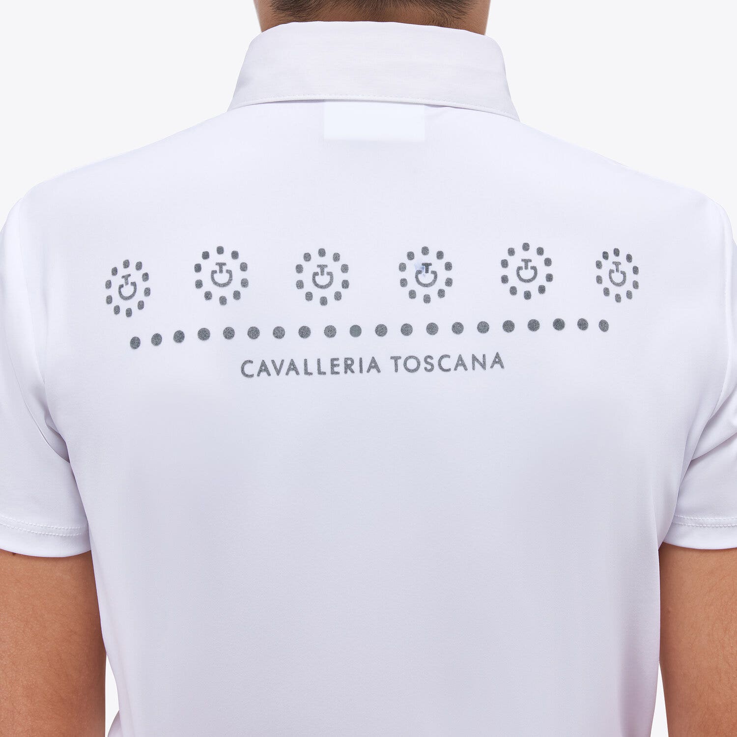 Cavalleria Toscana Boys' competition polo WHITE-3