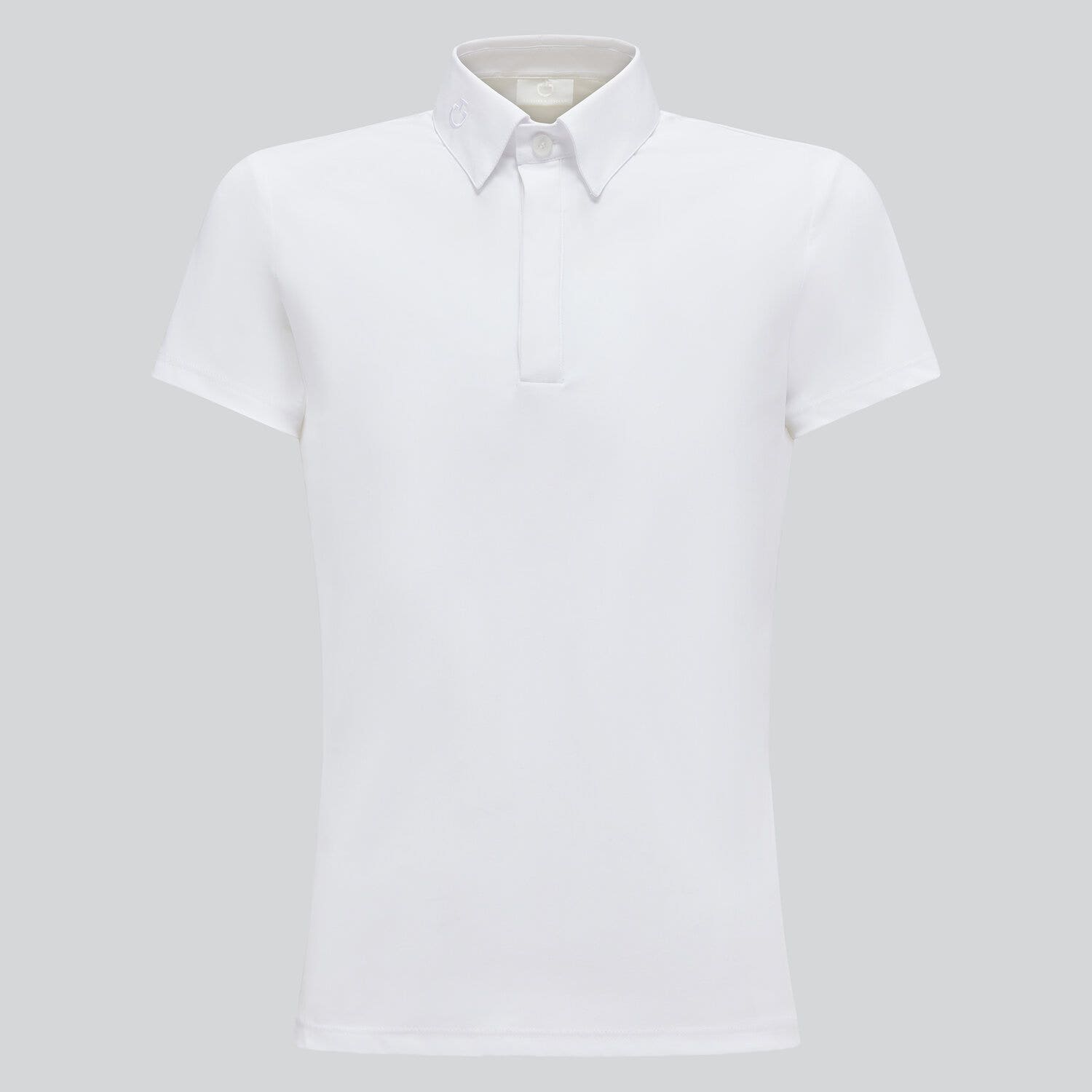 Cavalleria Toscana Boy's competition polo shirt WHITE/KNIT-1