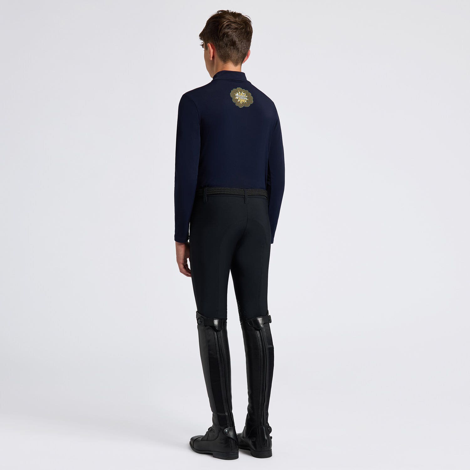 Cavalleria Toscana Cavalleria Toscana Boys' Winter Technical Training Polo in Technical Jersey NAVY-2