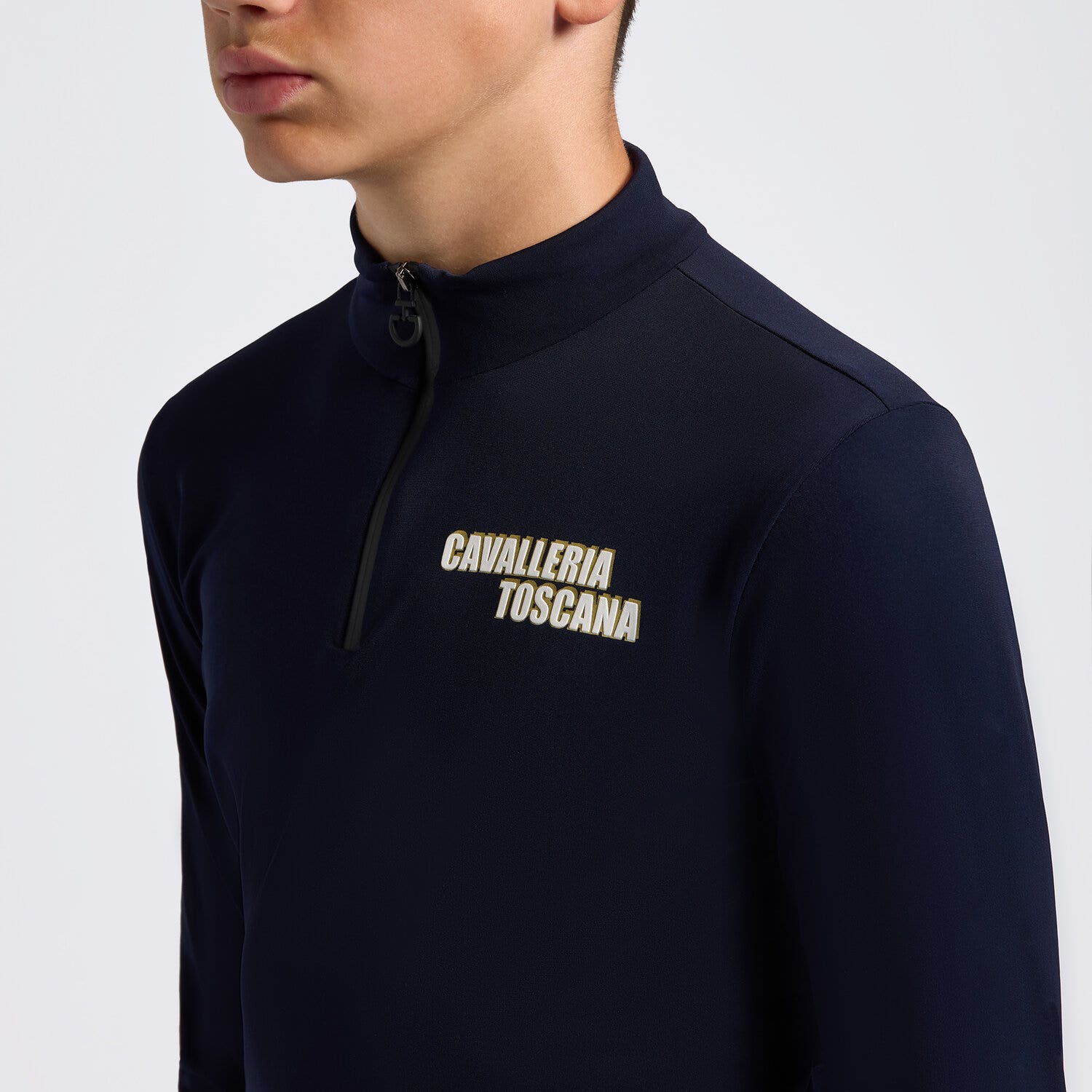 Cavalleria Toscana Cavalleria Toscana Boys' Winter Technical Training Polo in Technical Jersey NAVY-3