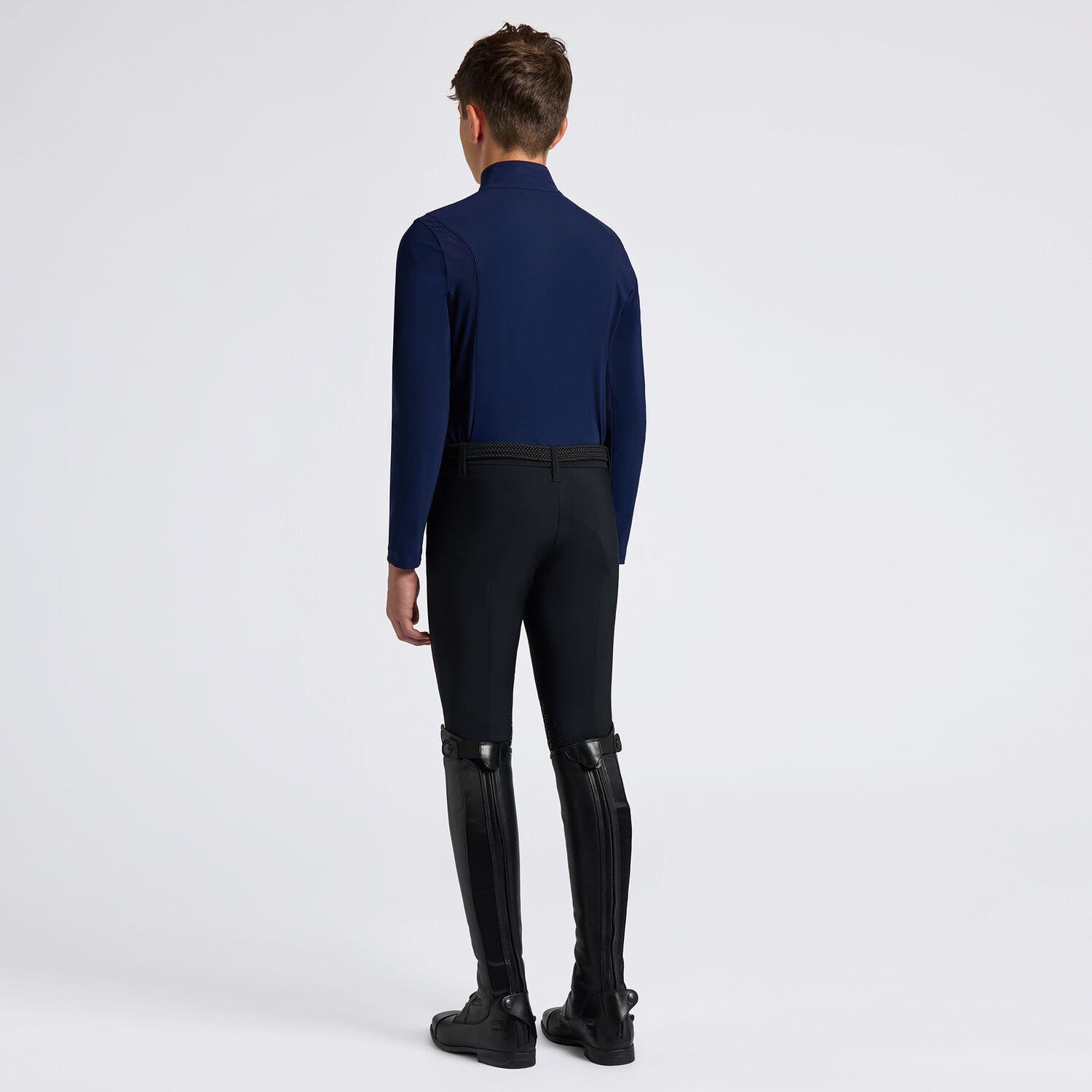 Cavalleria Toscana Cavalleria Toscana boy's long-Sleeve Training Jersey Polo ROYAL BLUE-2