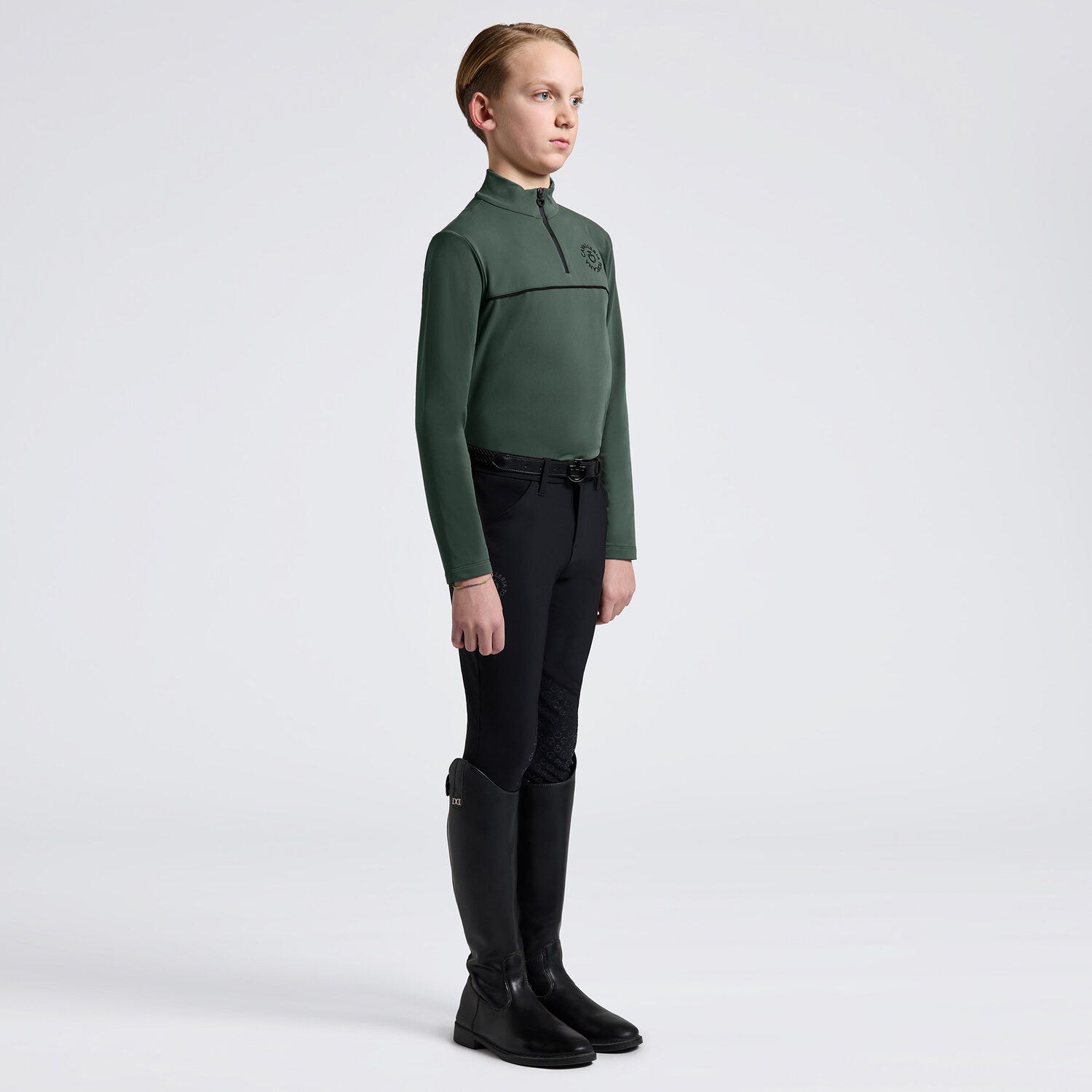 Cavalleria Toscana Boys’ Long Sleeve Training Polo