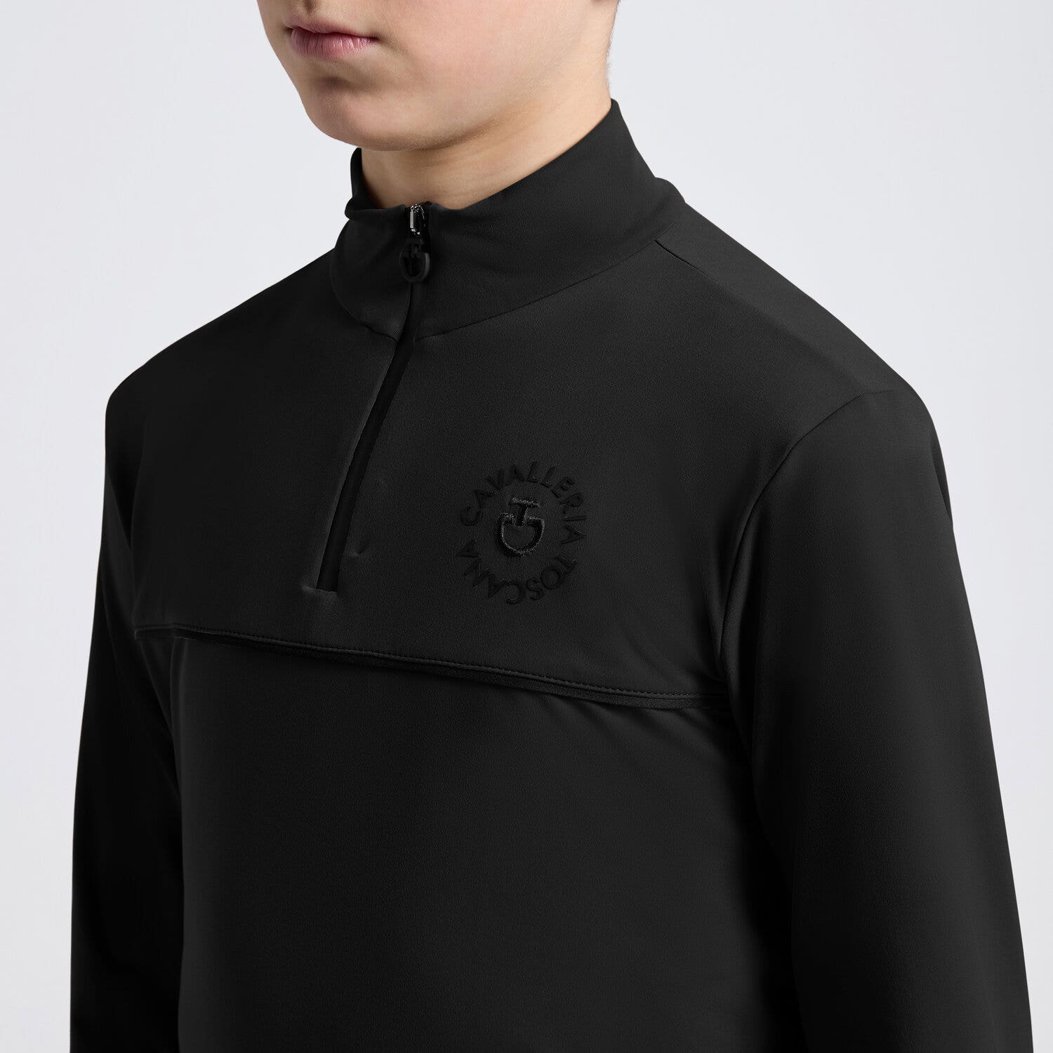 Cavalleria Toscana Cavalleria Toscana Boys’ Long Sleeve Training Polo BLACK-2
