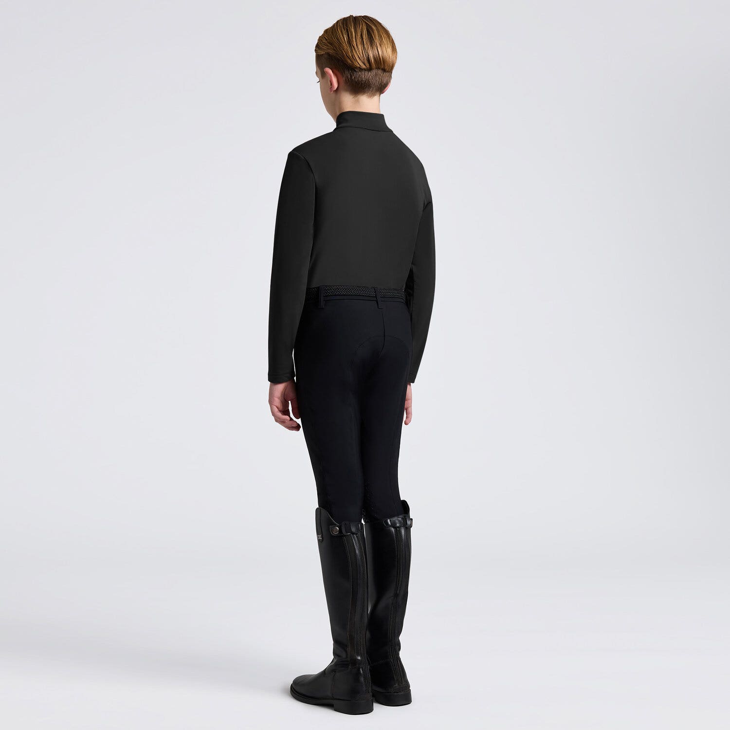 Cavalleria Toscana Cavalleria Toscana Boys’ Long Sleeve Training Polo BLACK-3