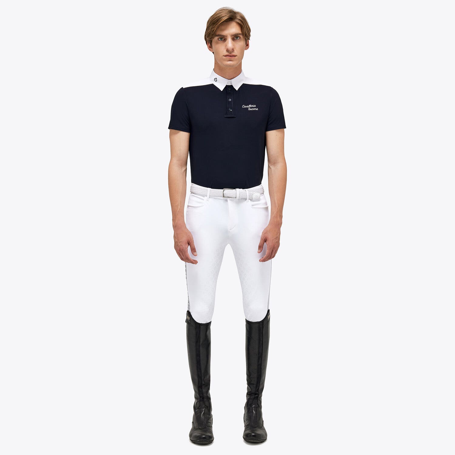 Cavalleria Toscana Jersey Competition Polo For Man NAVY-1