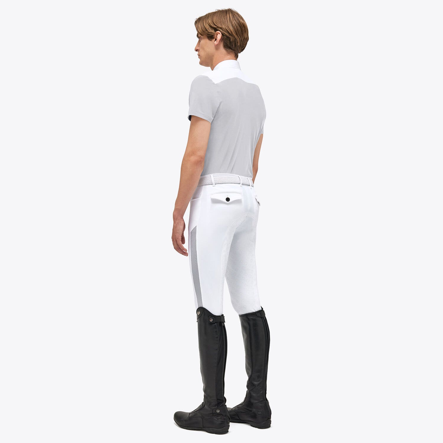 Cavalleria Toscana Jersey Competition Polo For Man LIGHT GREY-2