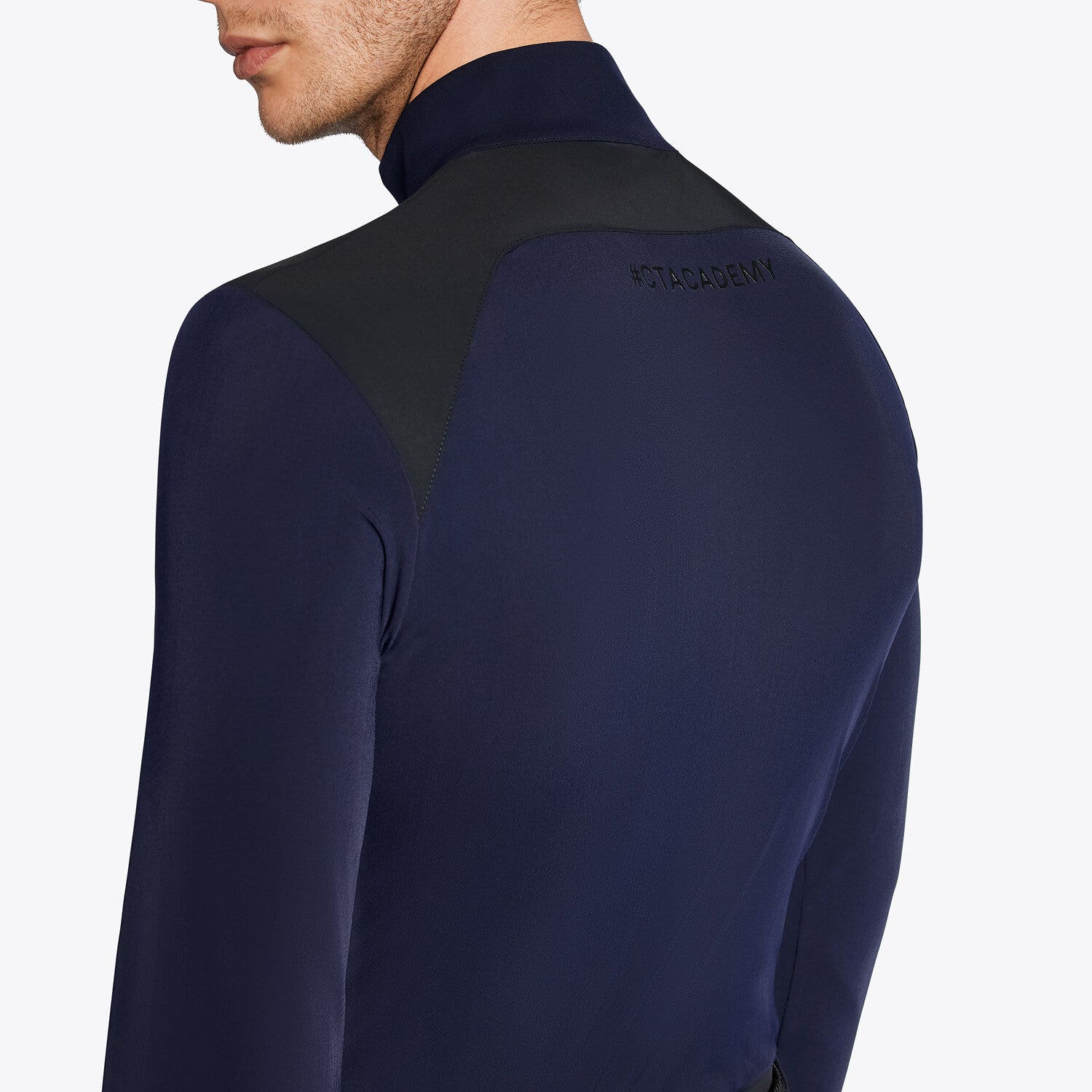 Cavalleria Toscana Men's training polo shirt in jersey NAVY-4