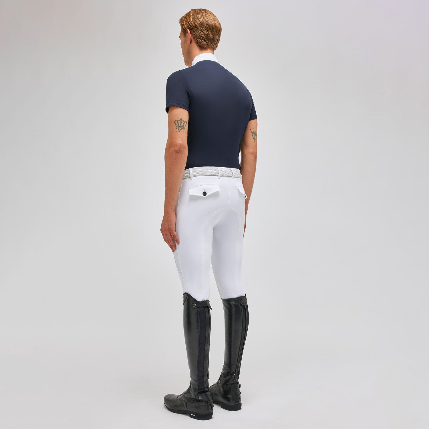 Cavalleria Toscana Men's competition polo shirt NAVY-2