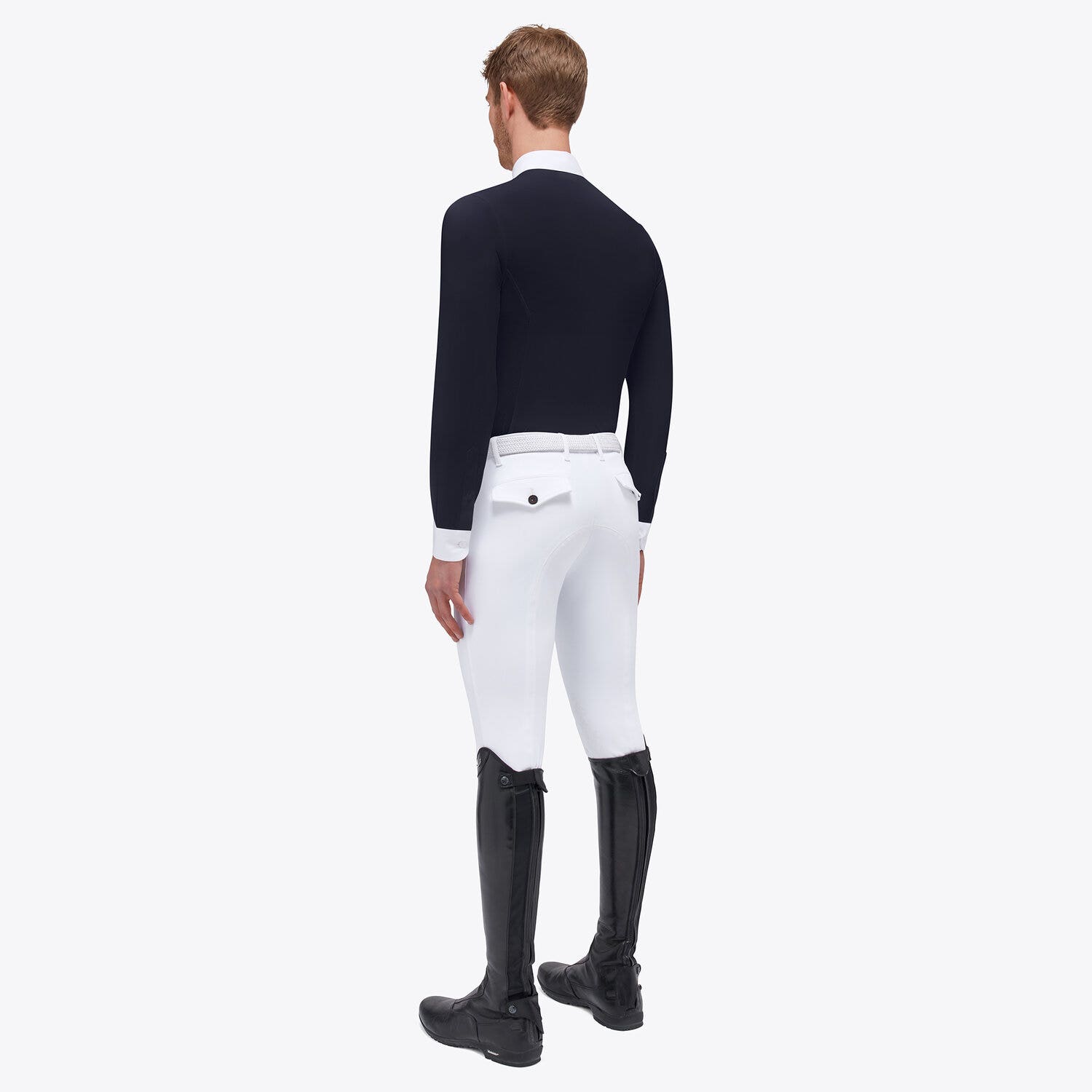 Cavalleria Toscana Men's competition polo shirt NAVY-2