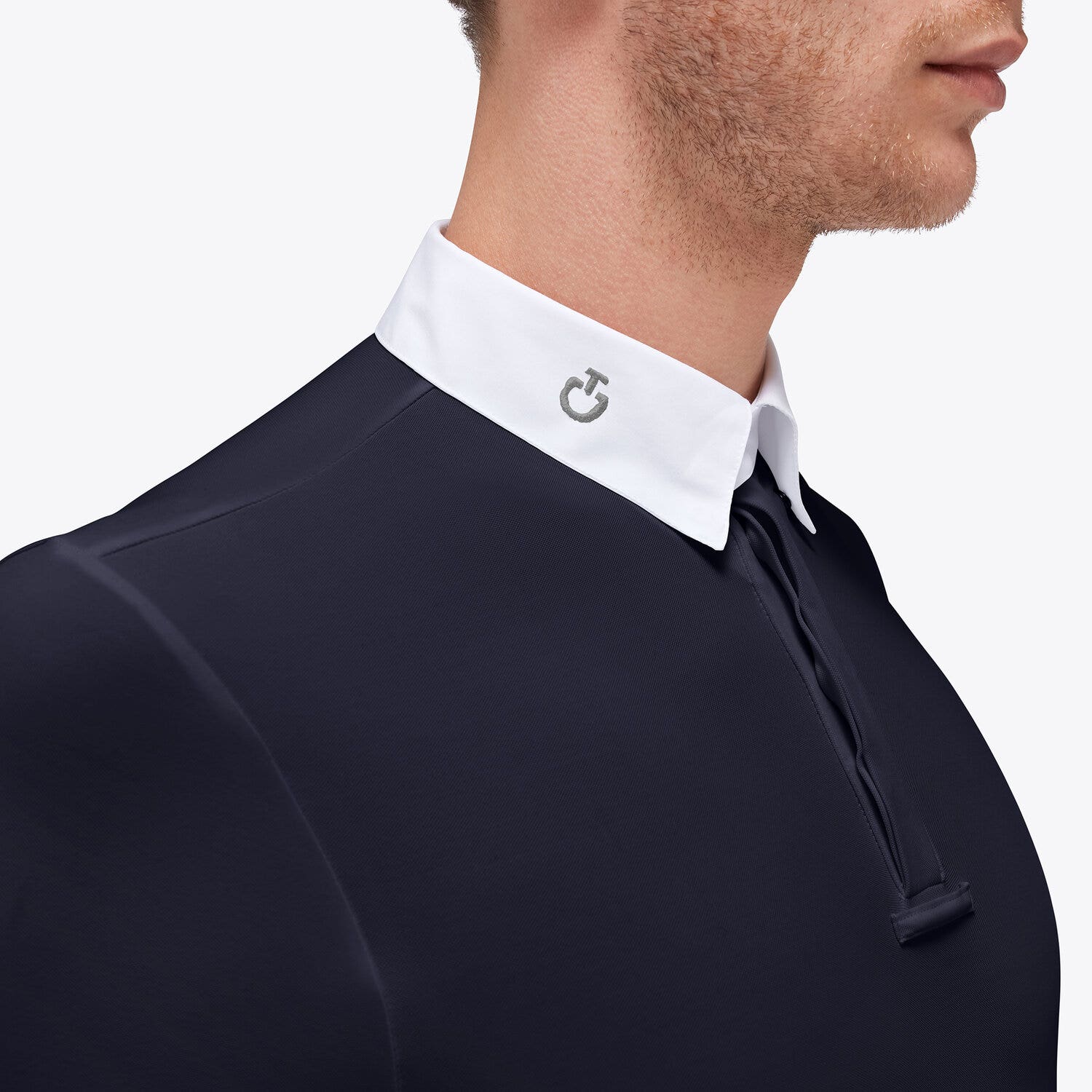Cavalleria Toscana Men's competition polo shirt NAVY-3