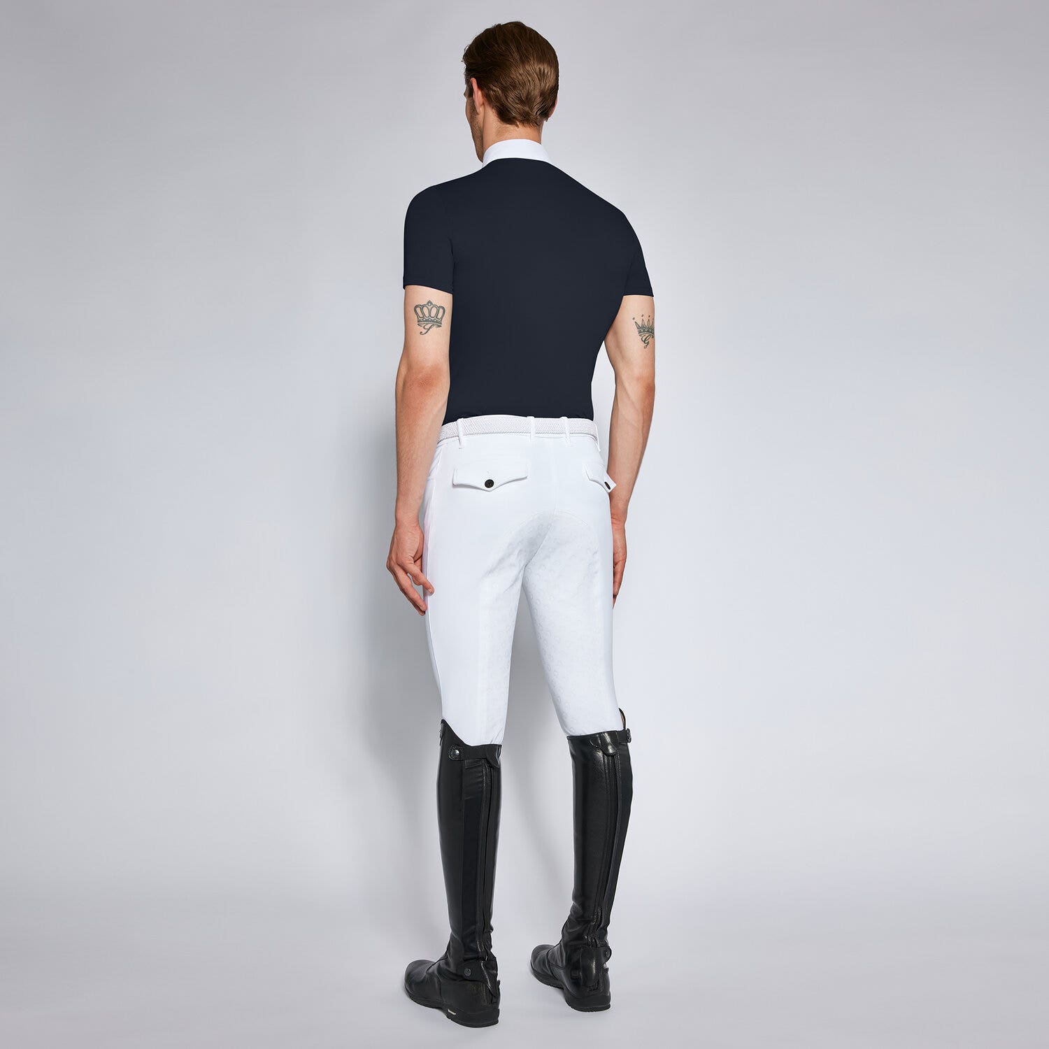 Cavalleria Toscana Men's competition polo shirt NAVY-2