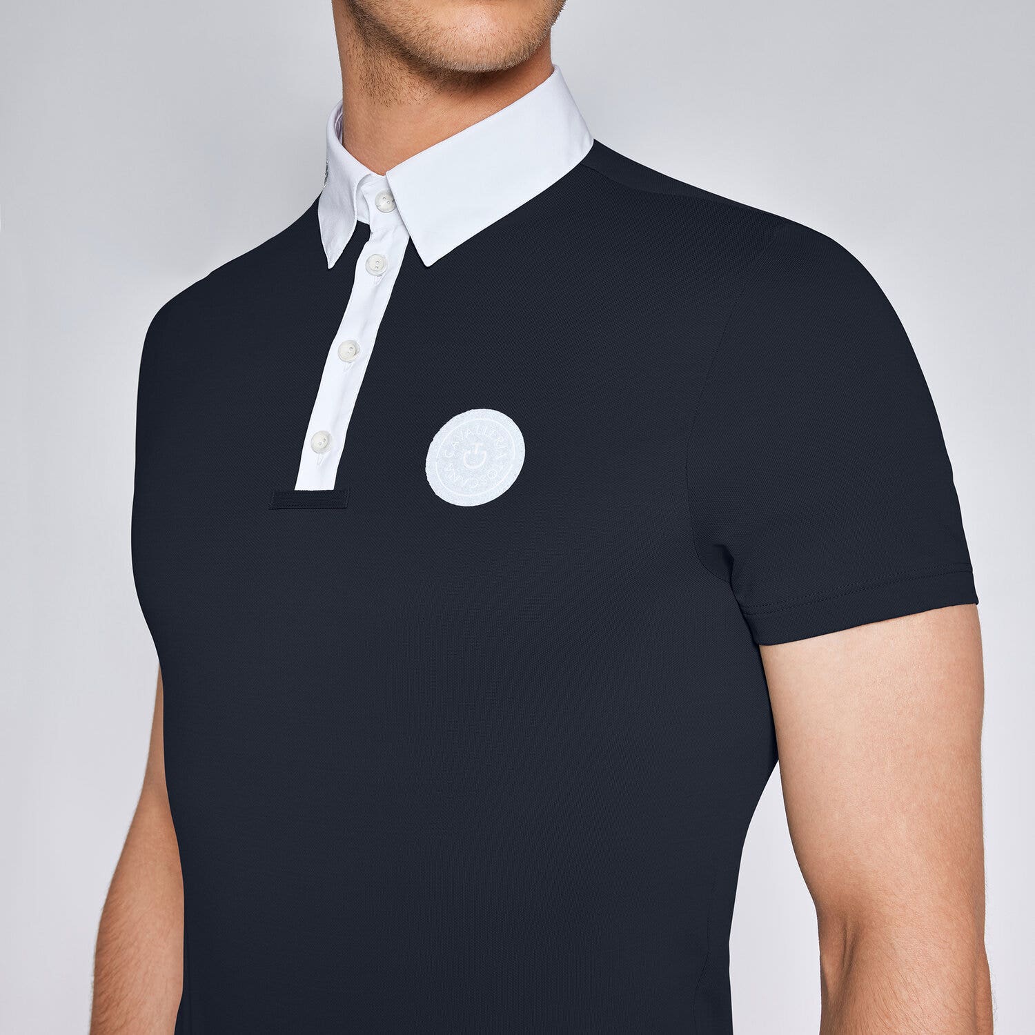 Cavalleria Toscana Men's competition polo shirt NAVY-3