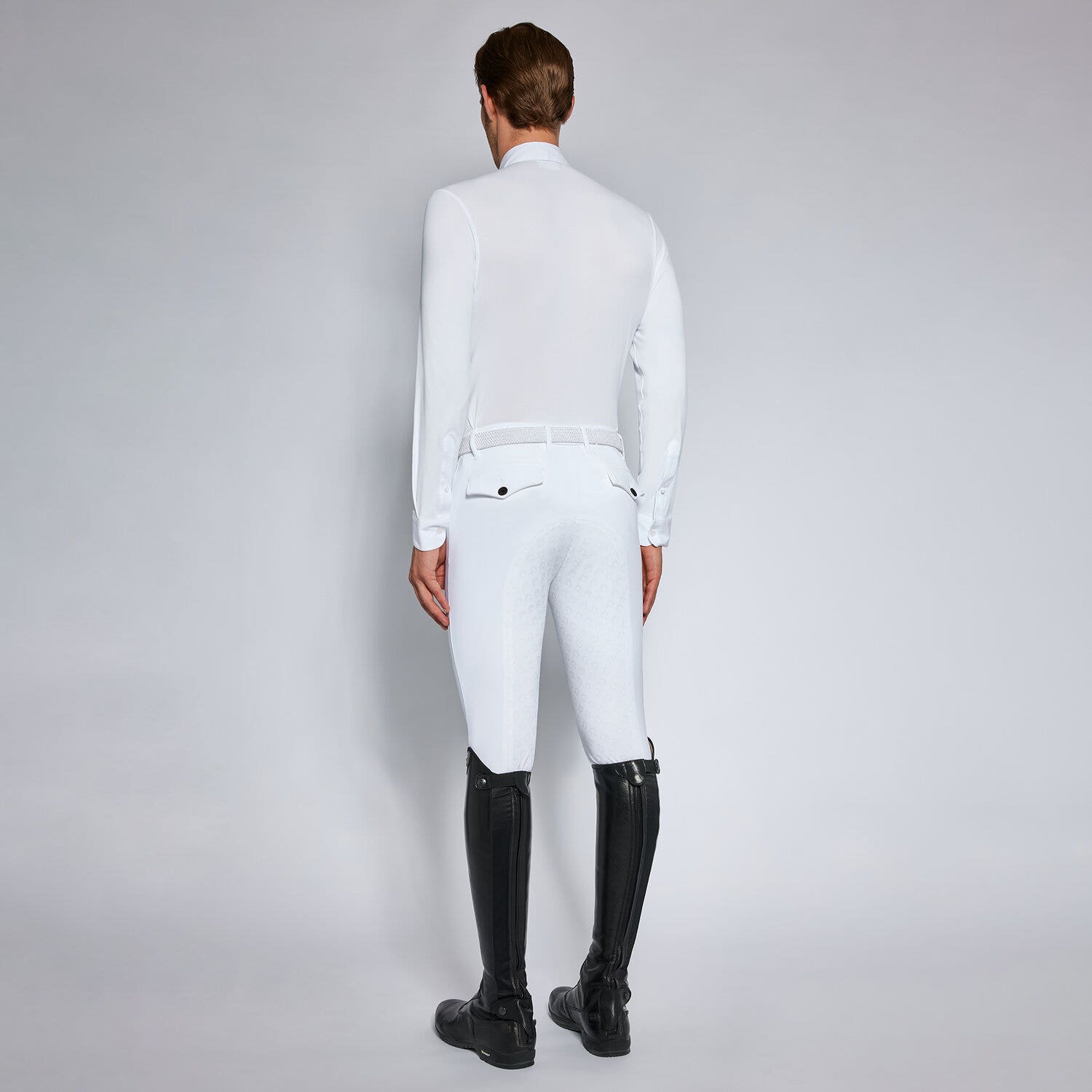 Cavalleria Toscana Men's competition polo shirt WHITE-2