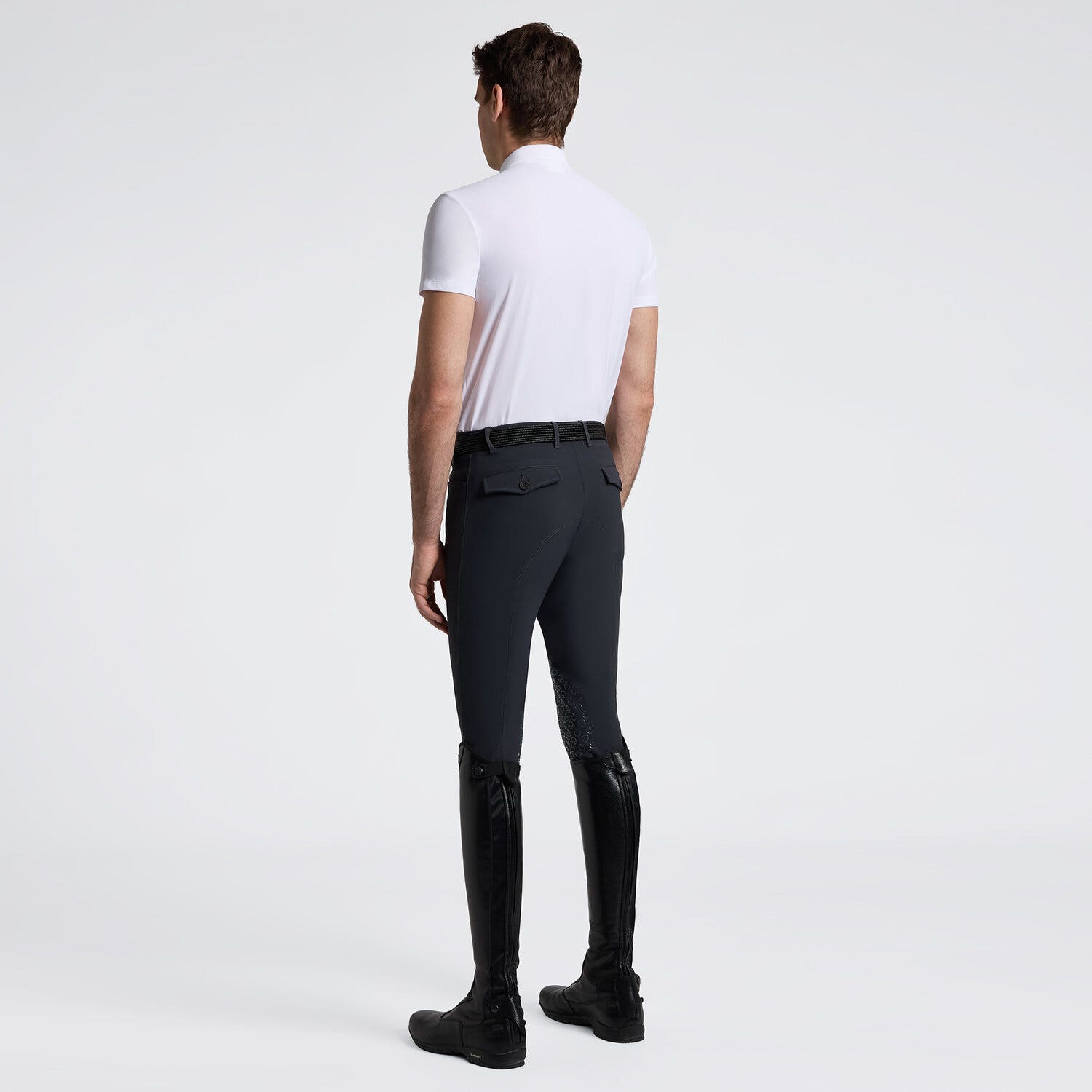 Cavalleria Toscana Cavalleria Toscana Men's Training Polo in Technical Jersey WHITE-2