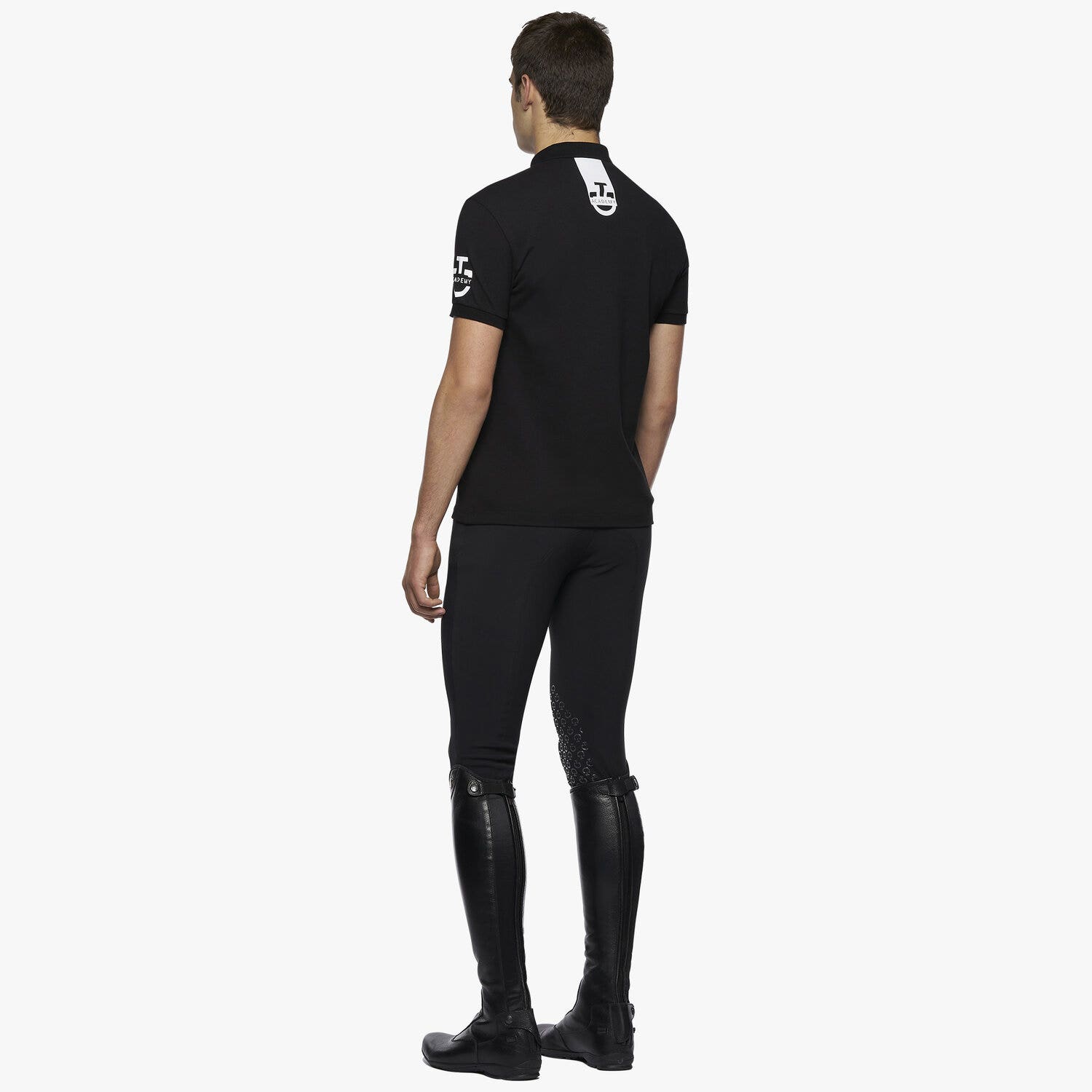 Cavalleria Toscana Men's Short-Sleeve Polo BLACK-3