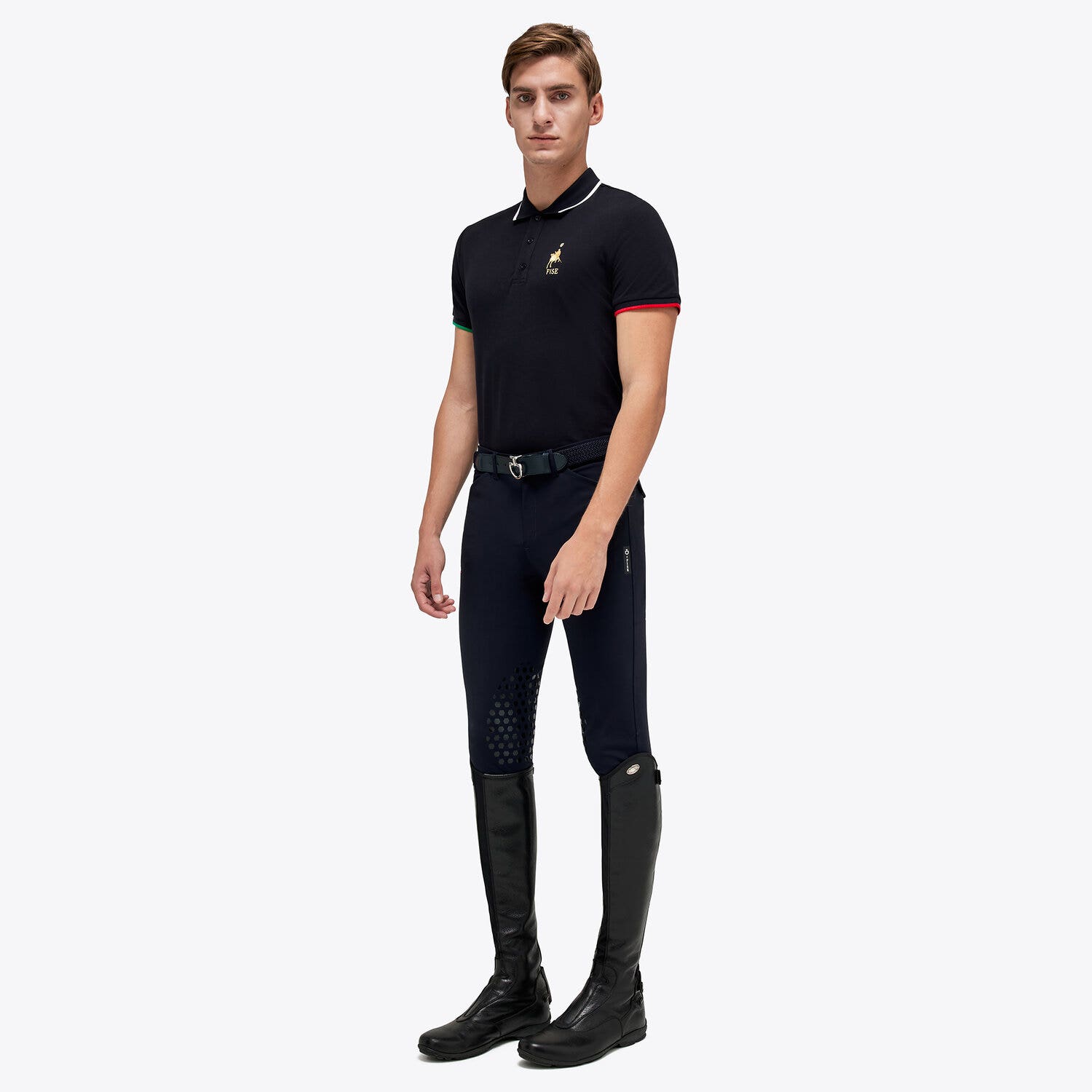 Cavalleria Toscana FISE Men's training Polo NAVY-2