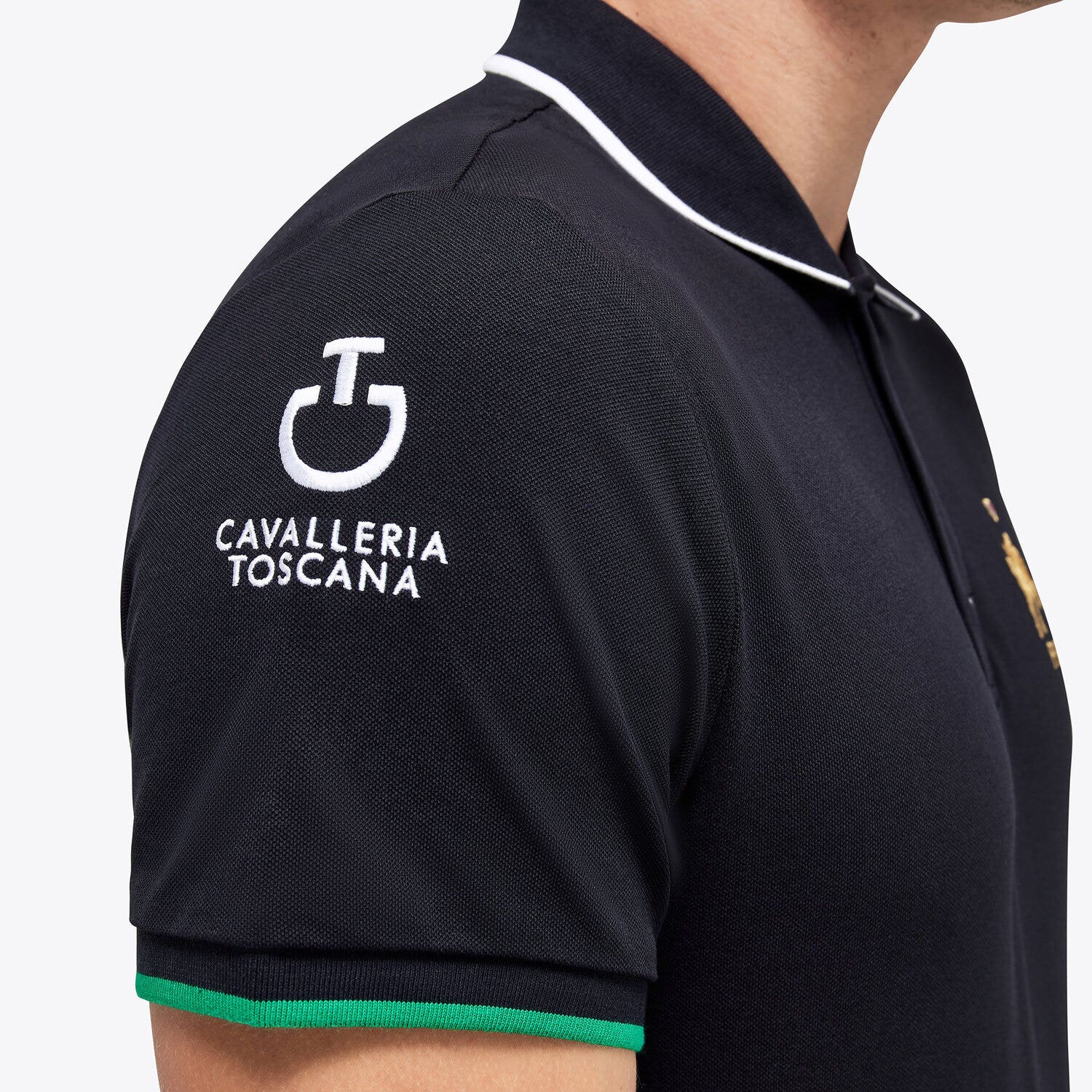 Cavalleria Toscana FISE Men's training Polo NAVY-4