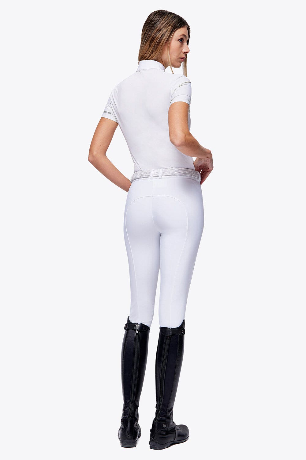 Rider's Gene RG Jersey S/S Button Competition Polo WHITE-2