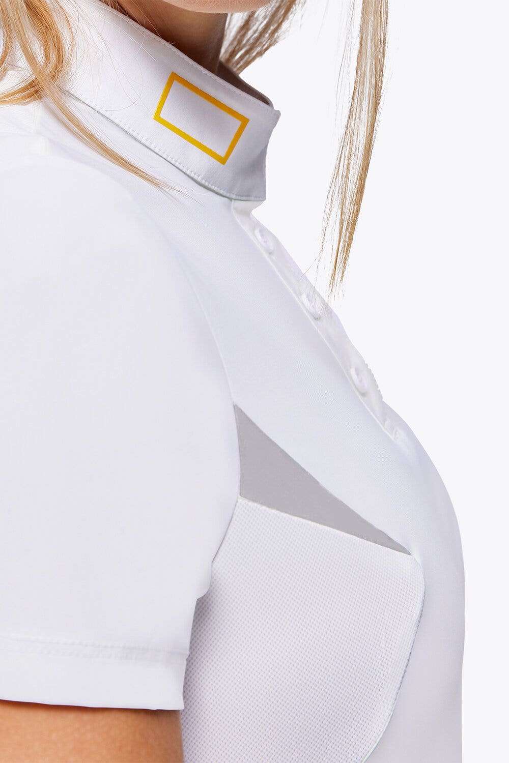 Rider's Gene RG Jersey S/S Button Competition Polo WHITE-3