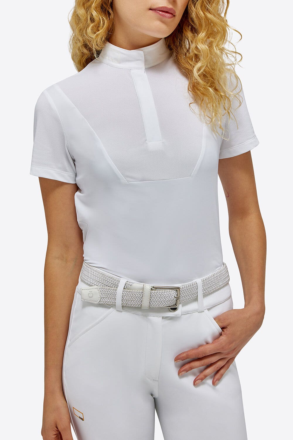 Rider's Gene Rider's Gene woman competition polo WHITE/KNIT-5