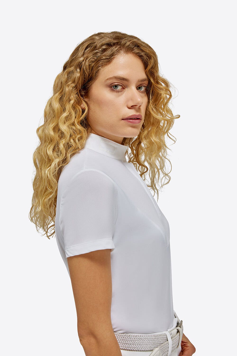 Rider's Gene Rider's Gene woman competition polo WHITE/KNIT-9
